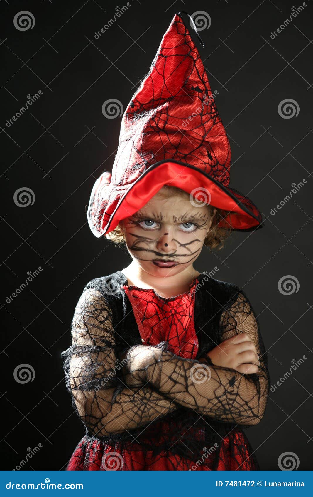 Toddler Girl , Halloween Costume Stock Photo - Image of caucasian ...