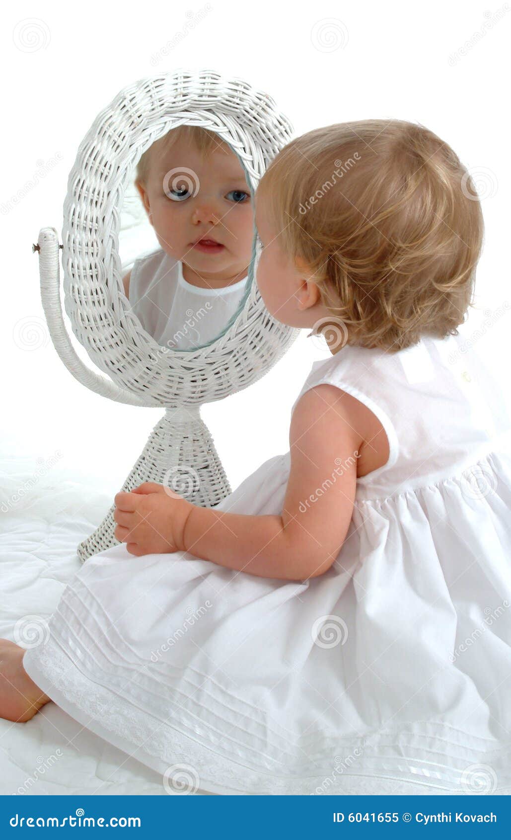 Toddler In Mirror Royalty Free Stock Photo Image 6041655