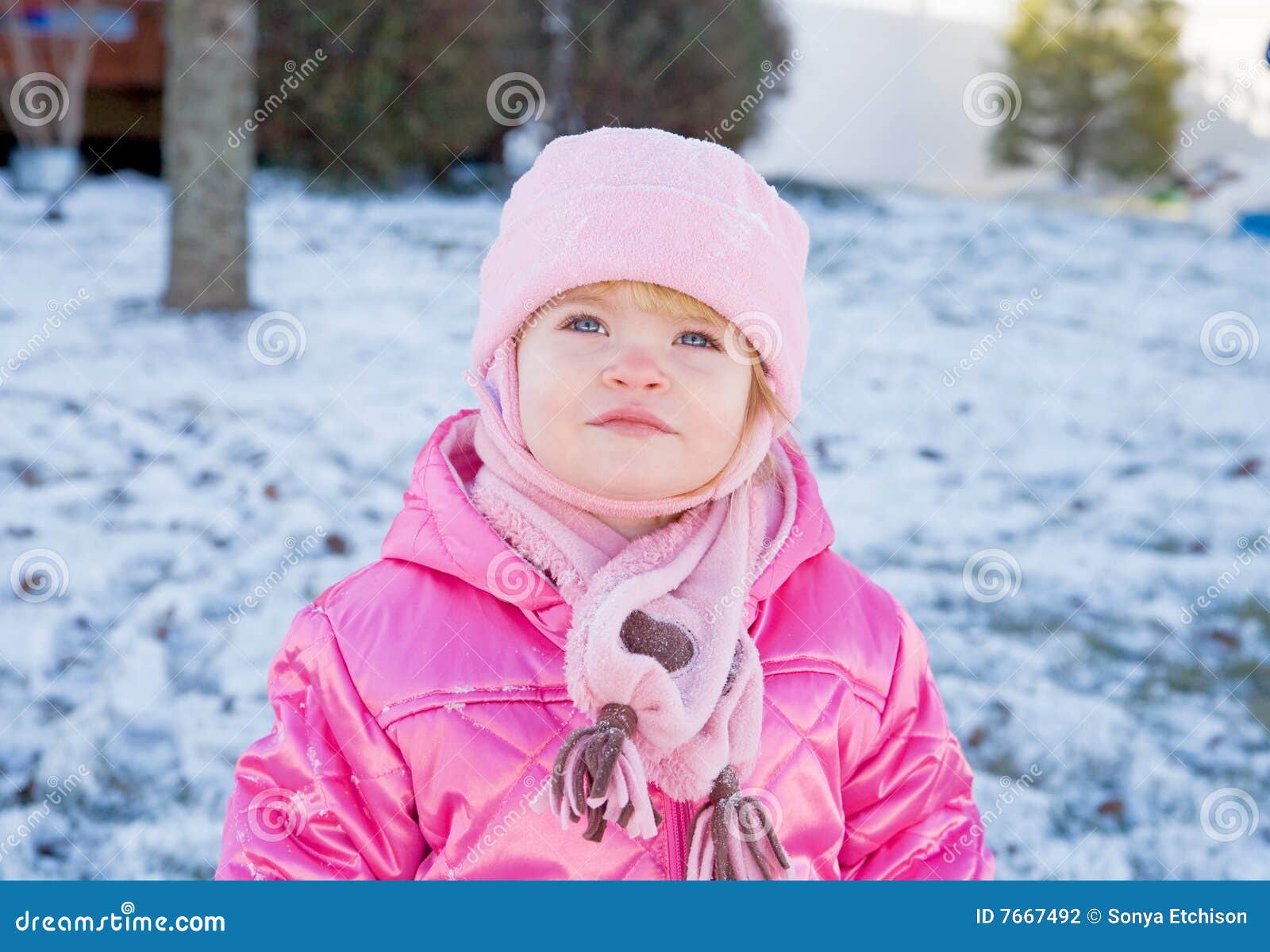 Toddler in the Winter stock photo. Image of caucasian - 7667492
