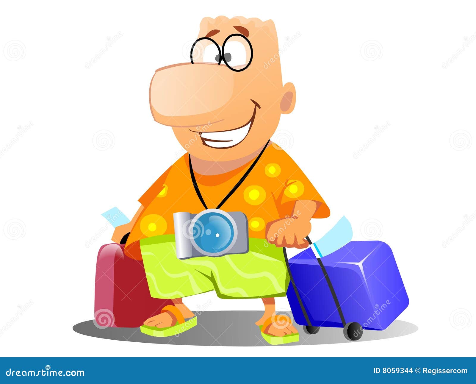 Toerist op vakantie stock illustratie. Illustration of toerist 8059344