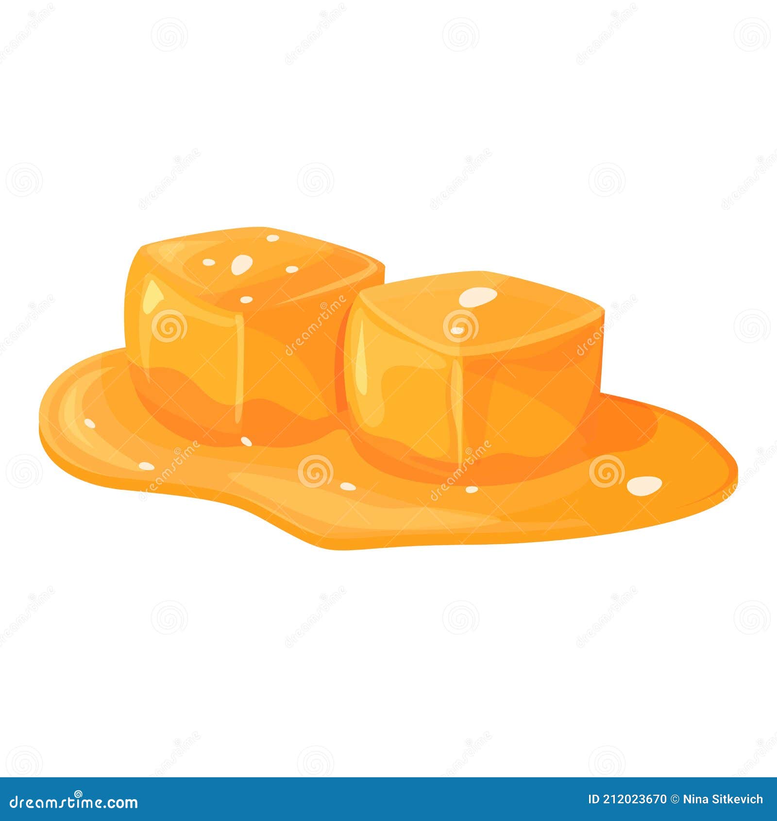 Toffee Caramel Icon, Cartoon Style Stock Vector Illustration of