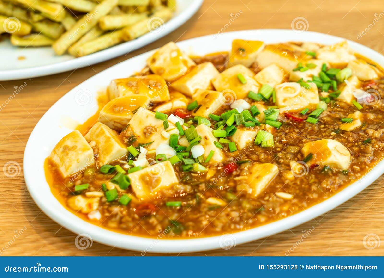 Tofu with Gravy Sauce stock photo. Image of pork, asian 155293128
