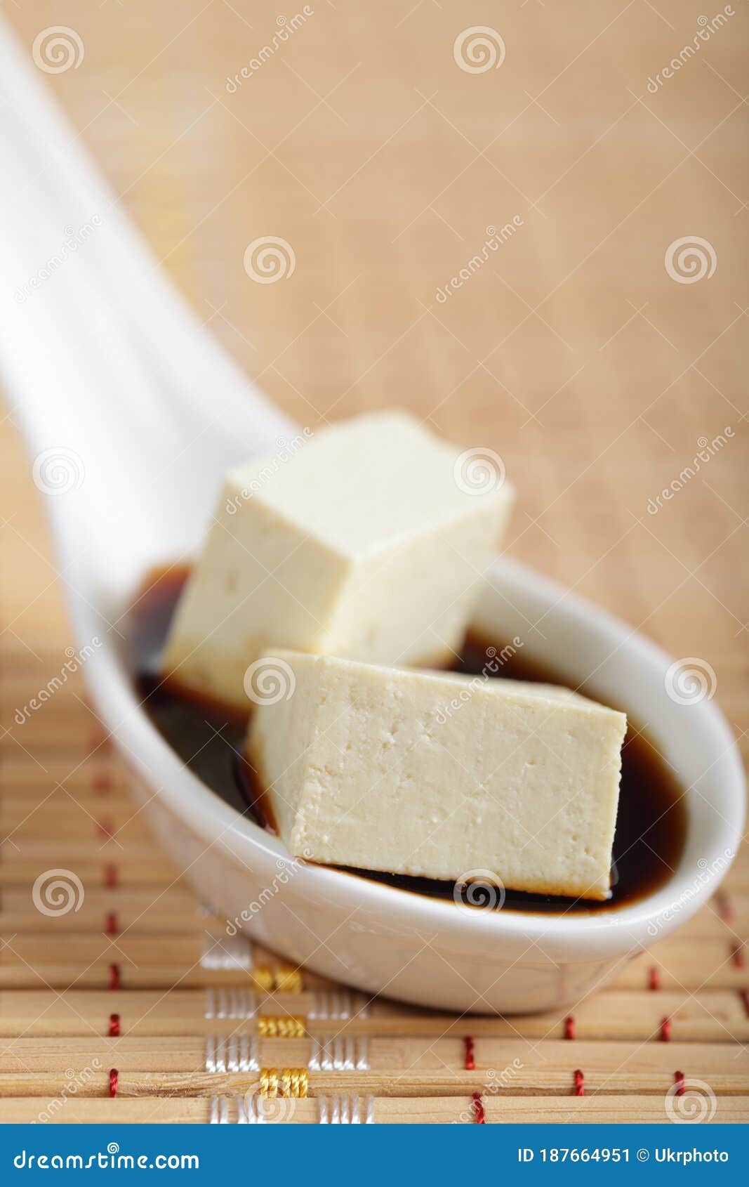Tofu in soy sauce stock image. Image of tofu, japanese 187664951