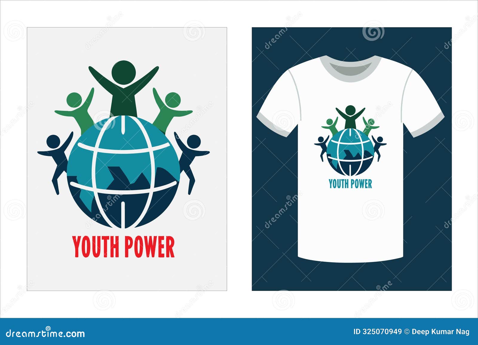 togetherness globe icon -  youth power art 