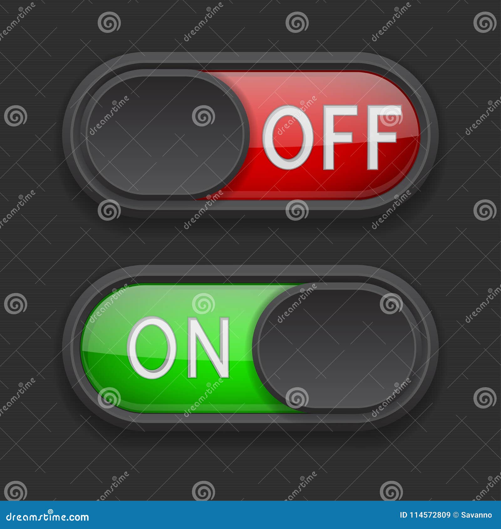 on off switch symbols