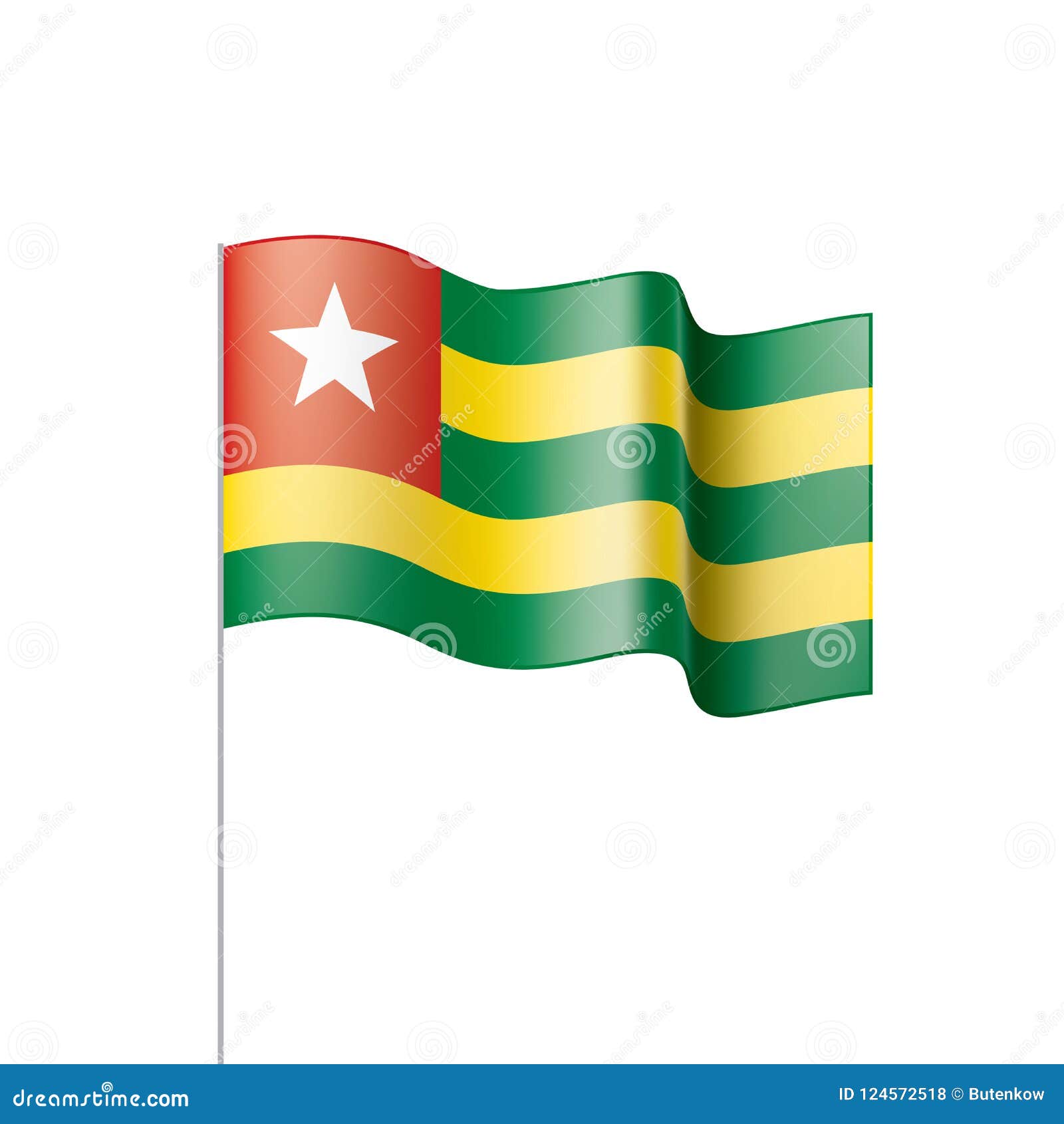 Download Togo Flag, Vector Illustration Stock Illustration ...