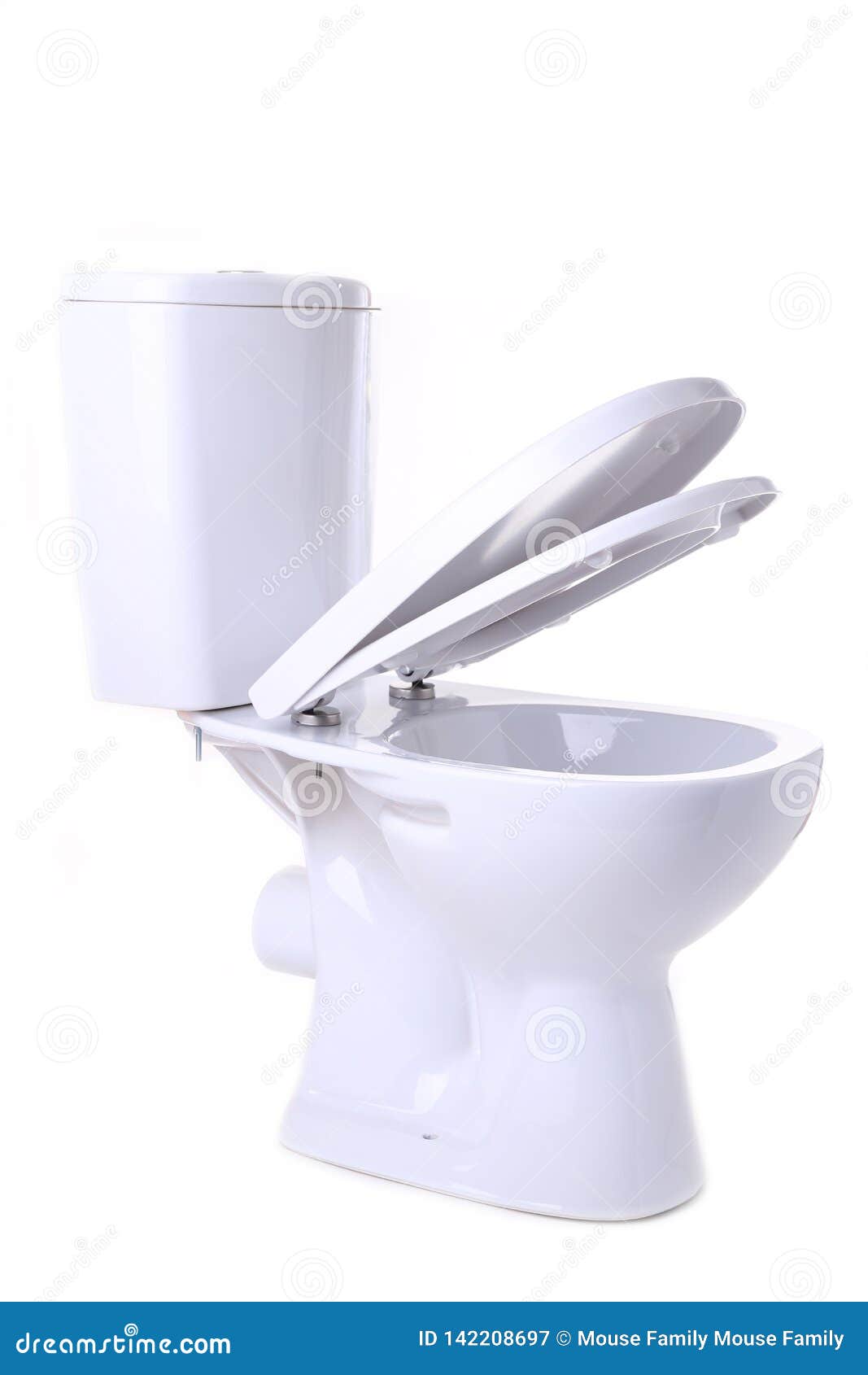 Toilet Bowl Isolated on a White Background Stock Image - Image of water ...