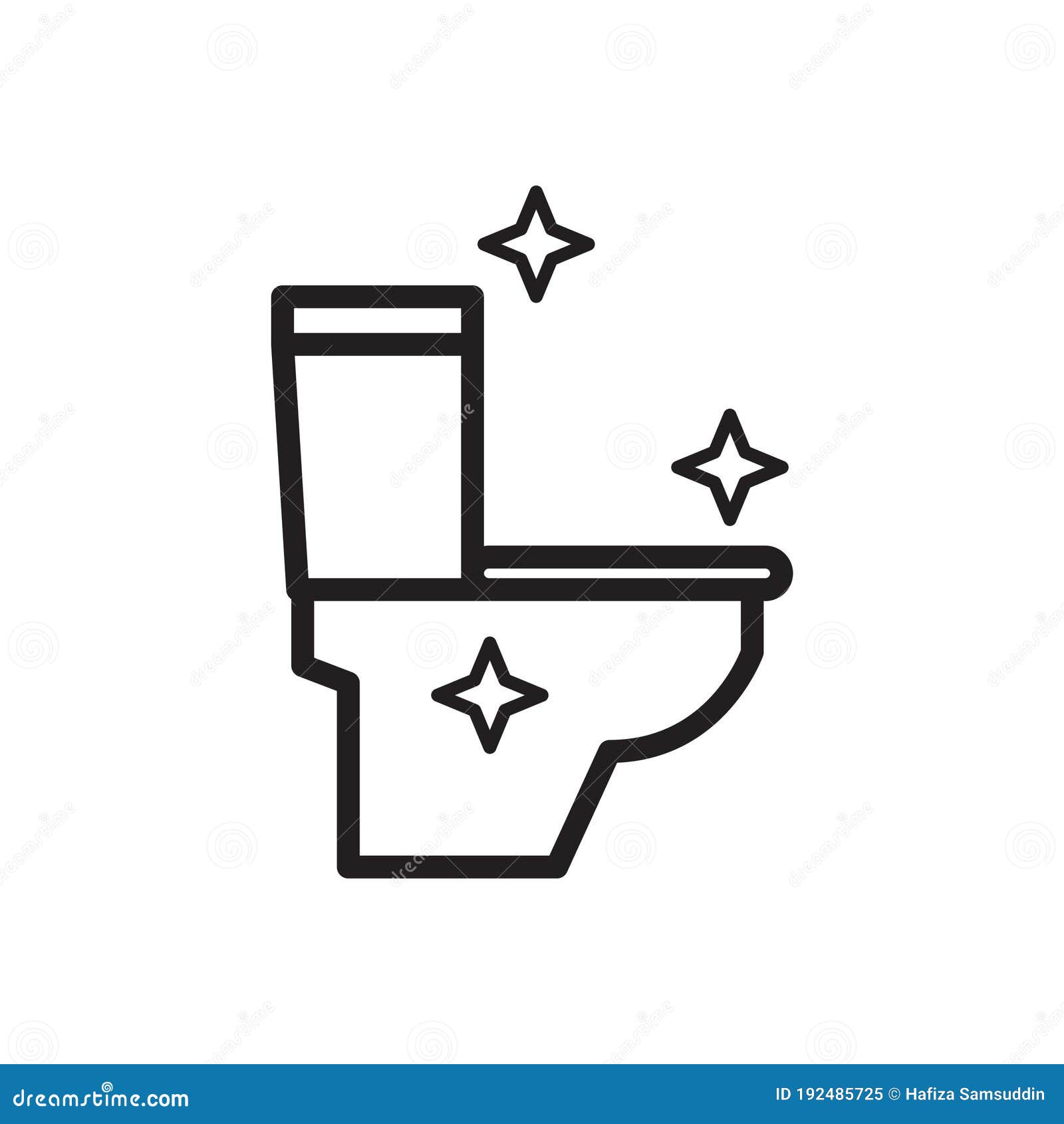 Toilet Bowl. Vector Illustration Decorative Design Stock Vector