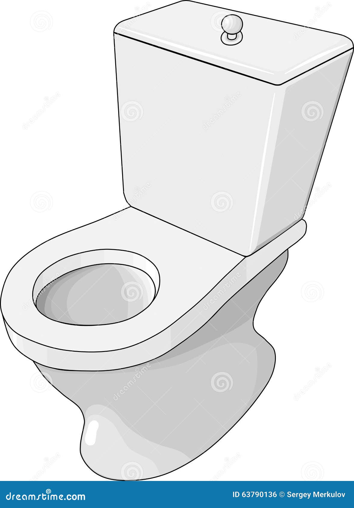 Toilet Bowl stock vector. Illustration of convenience - 63790136, image size:1177x1690