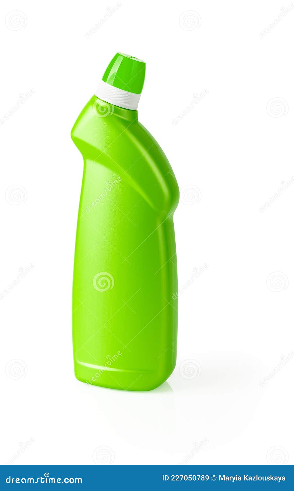 Toilet Cleaner Green Bottle Isolated on White Background. Unlabeled Plastic  Container of Liquid Bleach Disinfectant for Household Stock Image - Image  of blank, house: 227050789