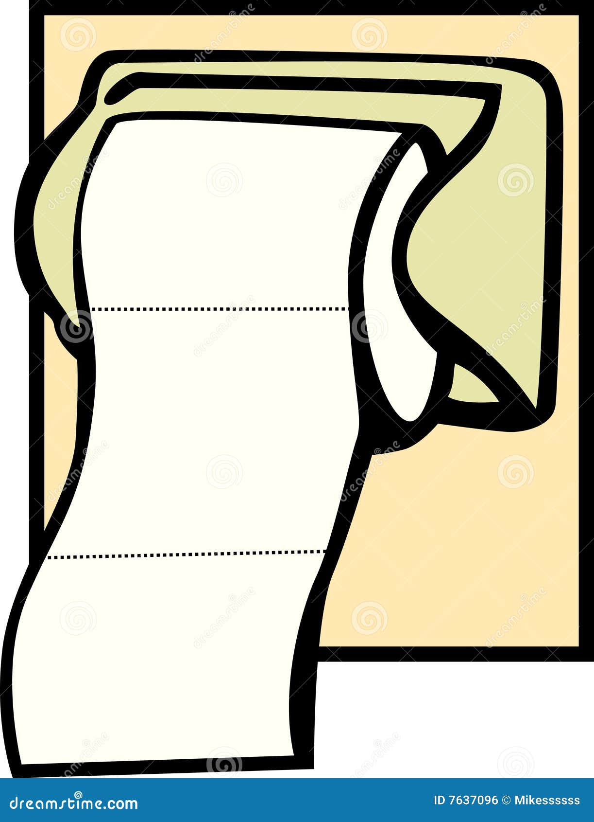 Toilet Or Hygienic Paper Roll Vector Illustration Royalty Free Stock