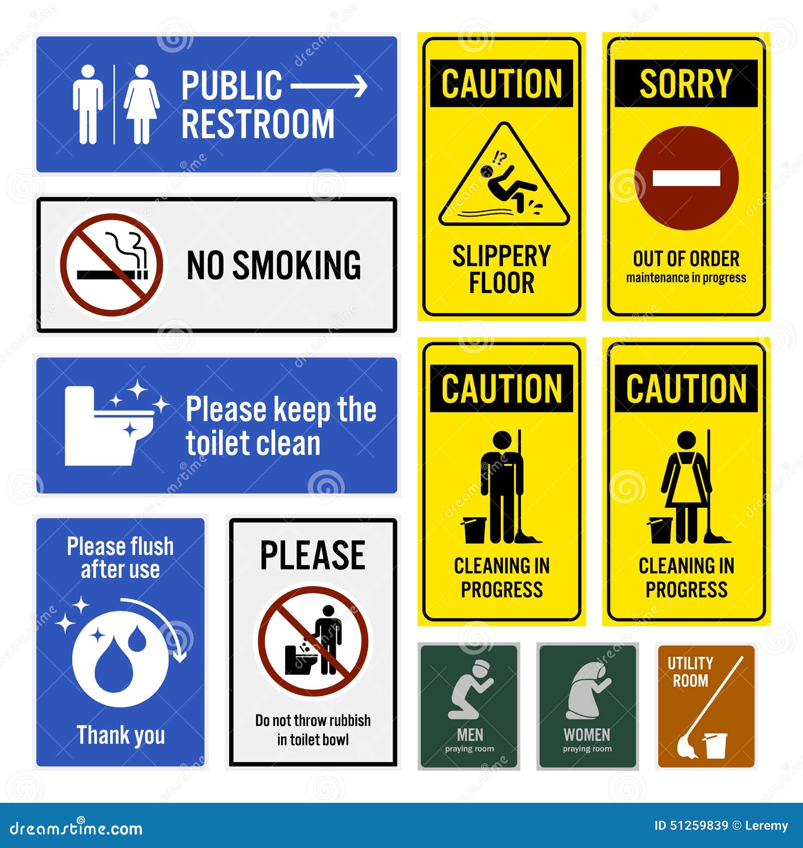 PLEASE FLUSH TOILET AFTER USE A5/A4/A3 STICKER SAFETY SIGN FOAMEX SITE SIGN
