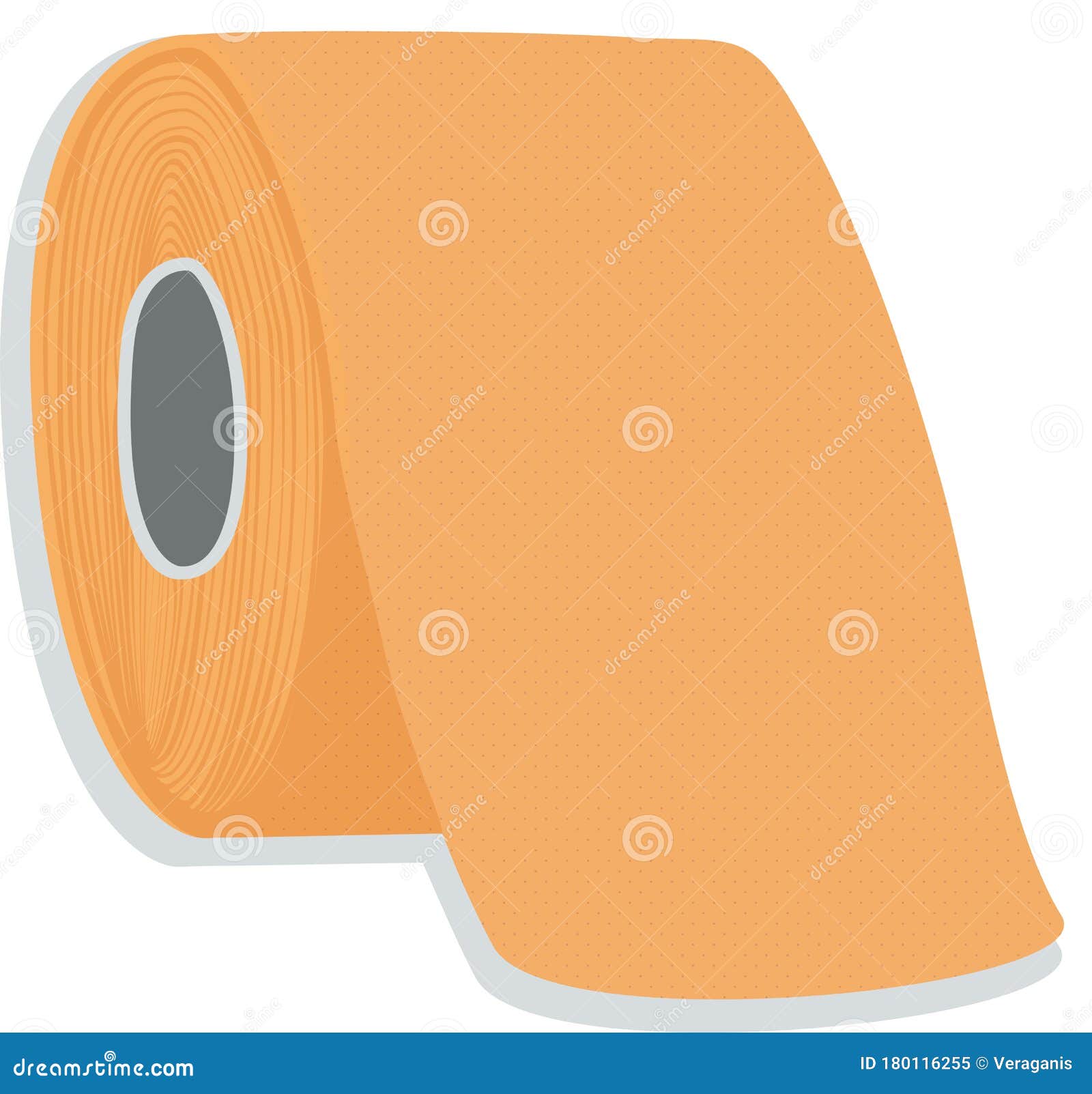 Orange soft toilet paper. stock vector. Illustration of fecal 180116255