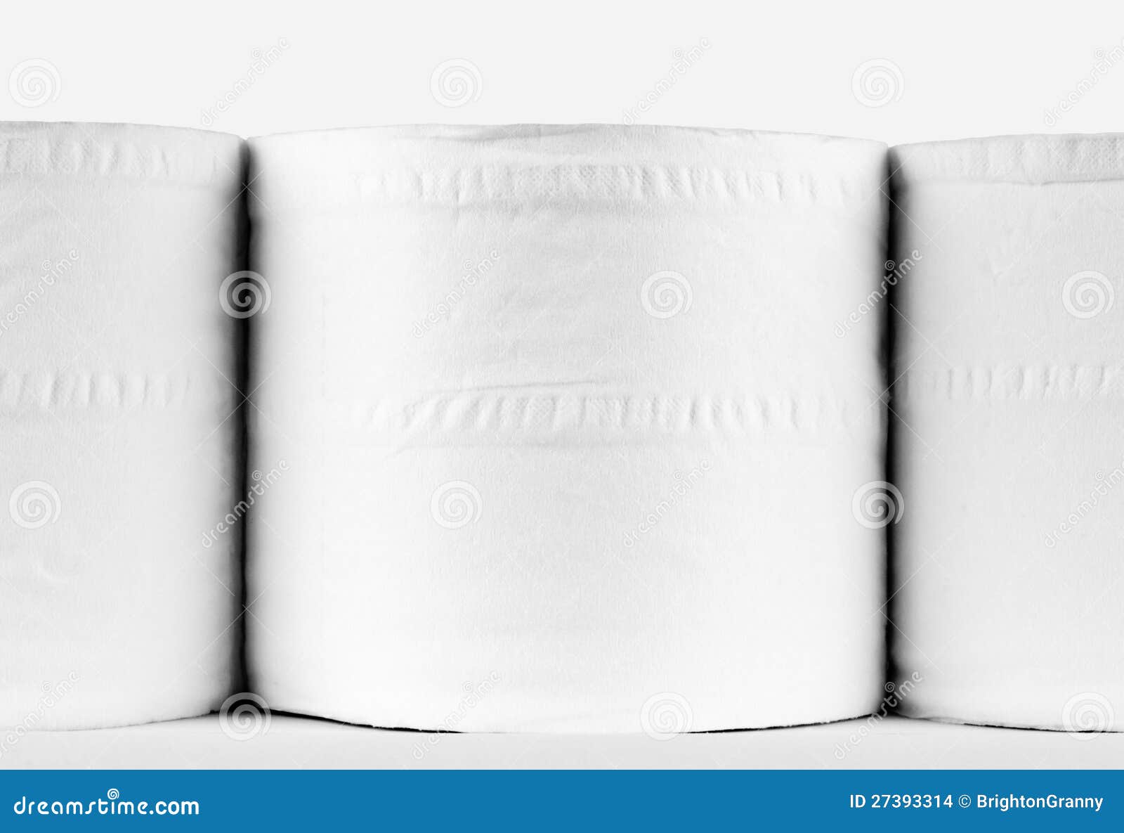 Three Full Toilet Paper Rolls. Stock Photo Image of soft, simple