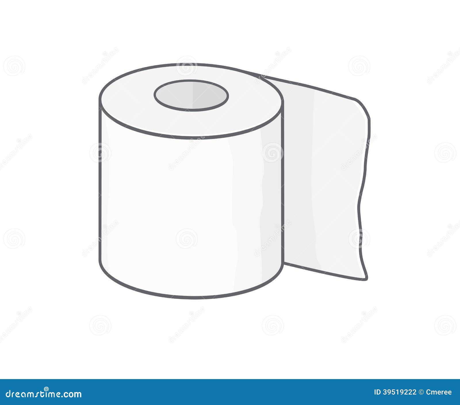 Toilet paper stock vector. Illustration of paper, roll - 39519222