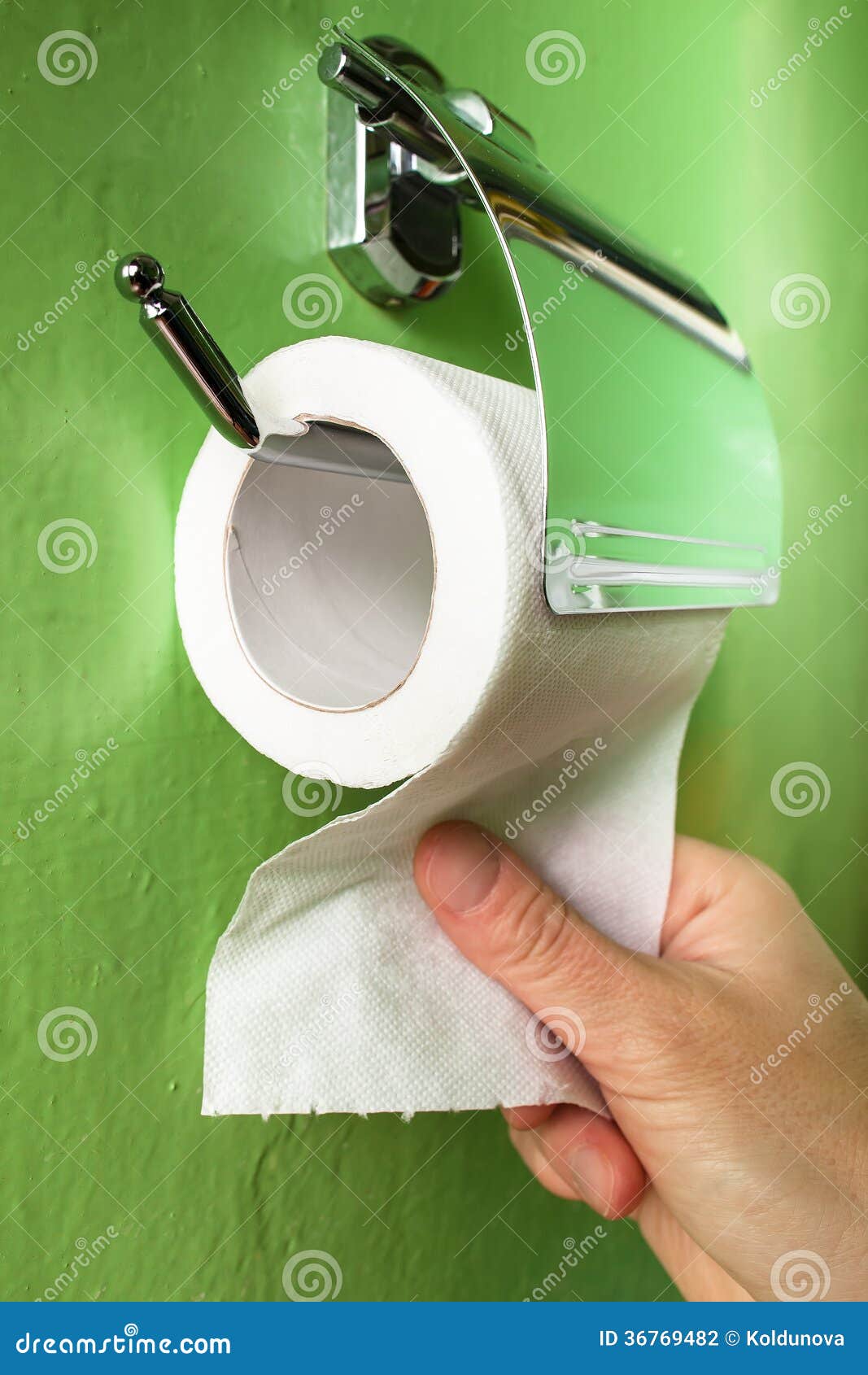 Toilet paper and hand stock photo. Image of beauty, chrome 36769482