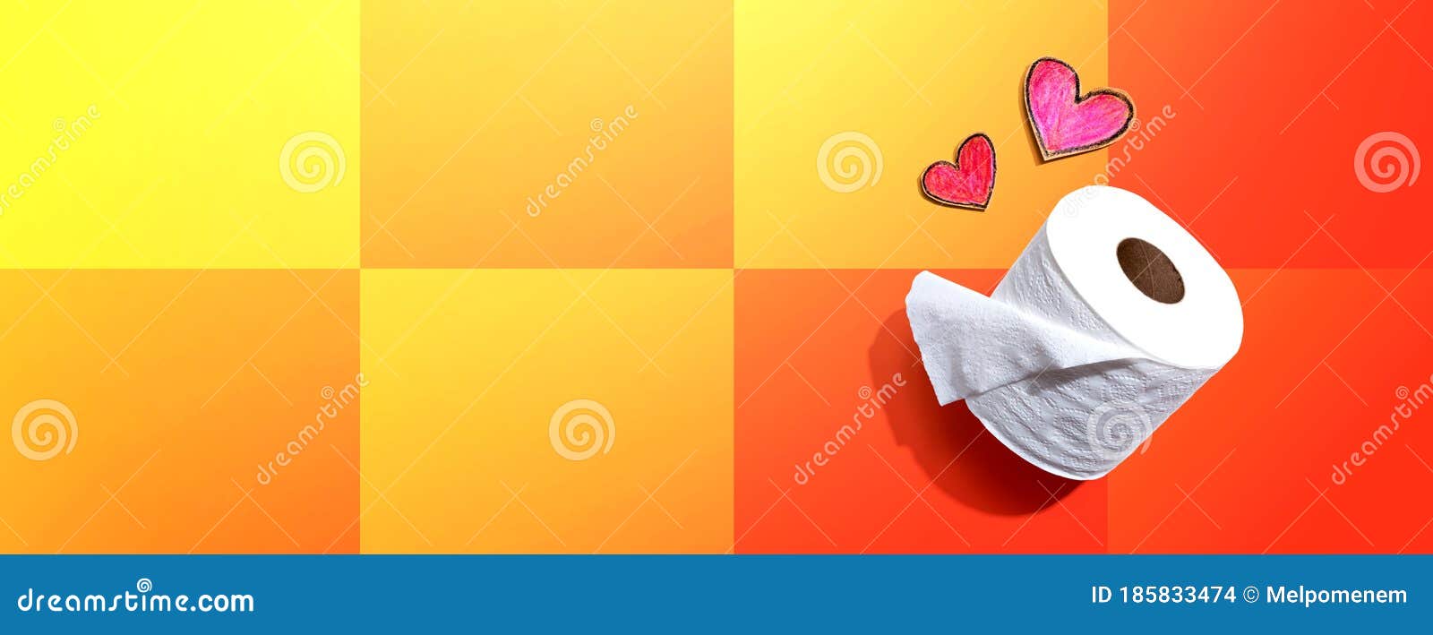 Toilet paper with hearts stock photo. Image of minimal 185833474