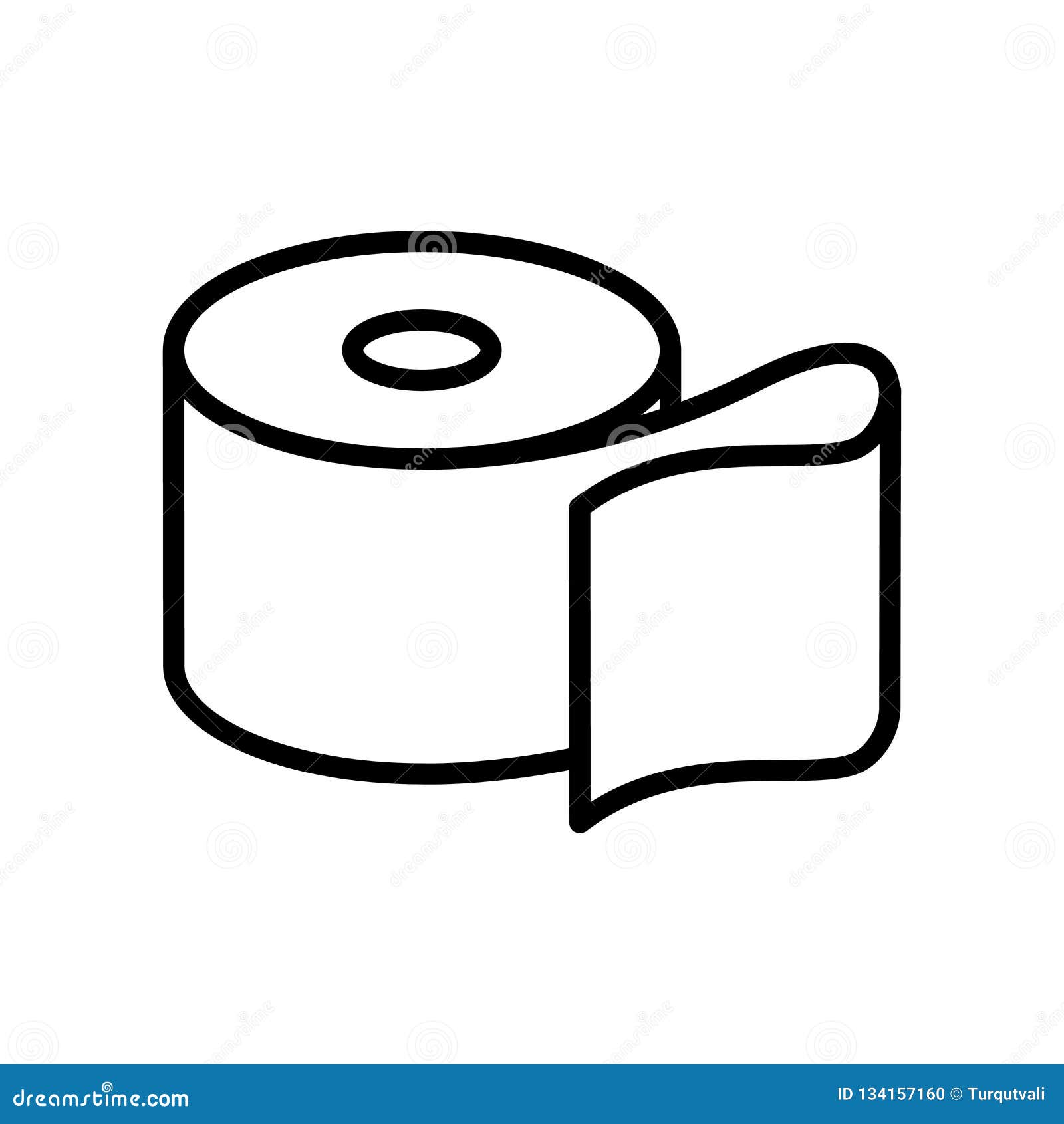 Toilet Paper Icon Vector Isolated On White Background ...