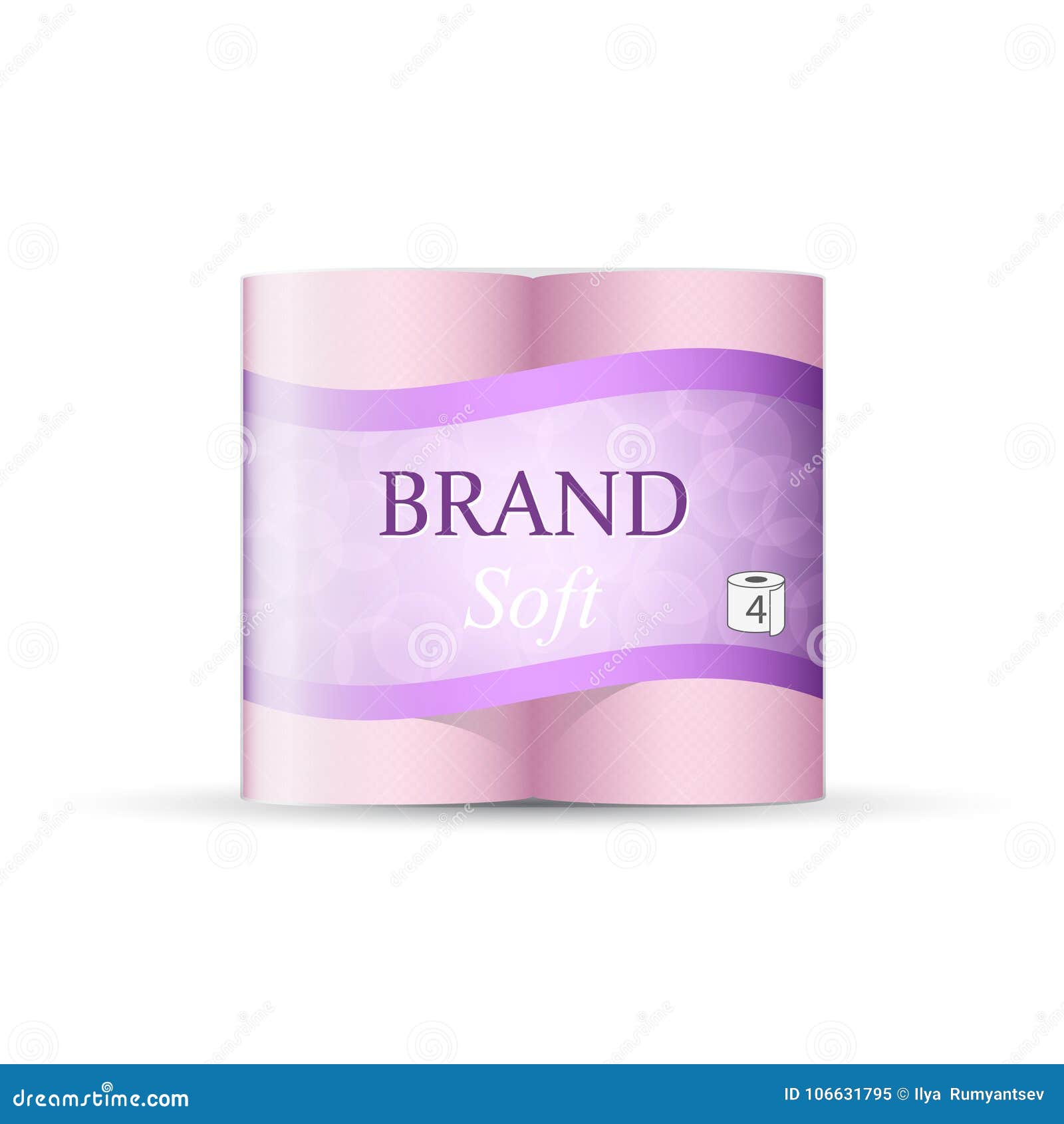 Download Toilet Paper Packaging Design Vector Template Of Paper Towel Stock Vector Illustration Of Cellulose Purple 106631795