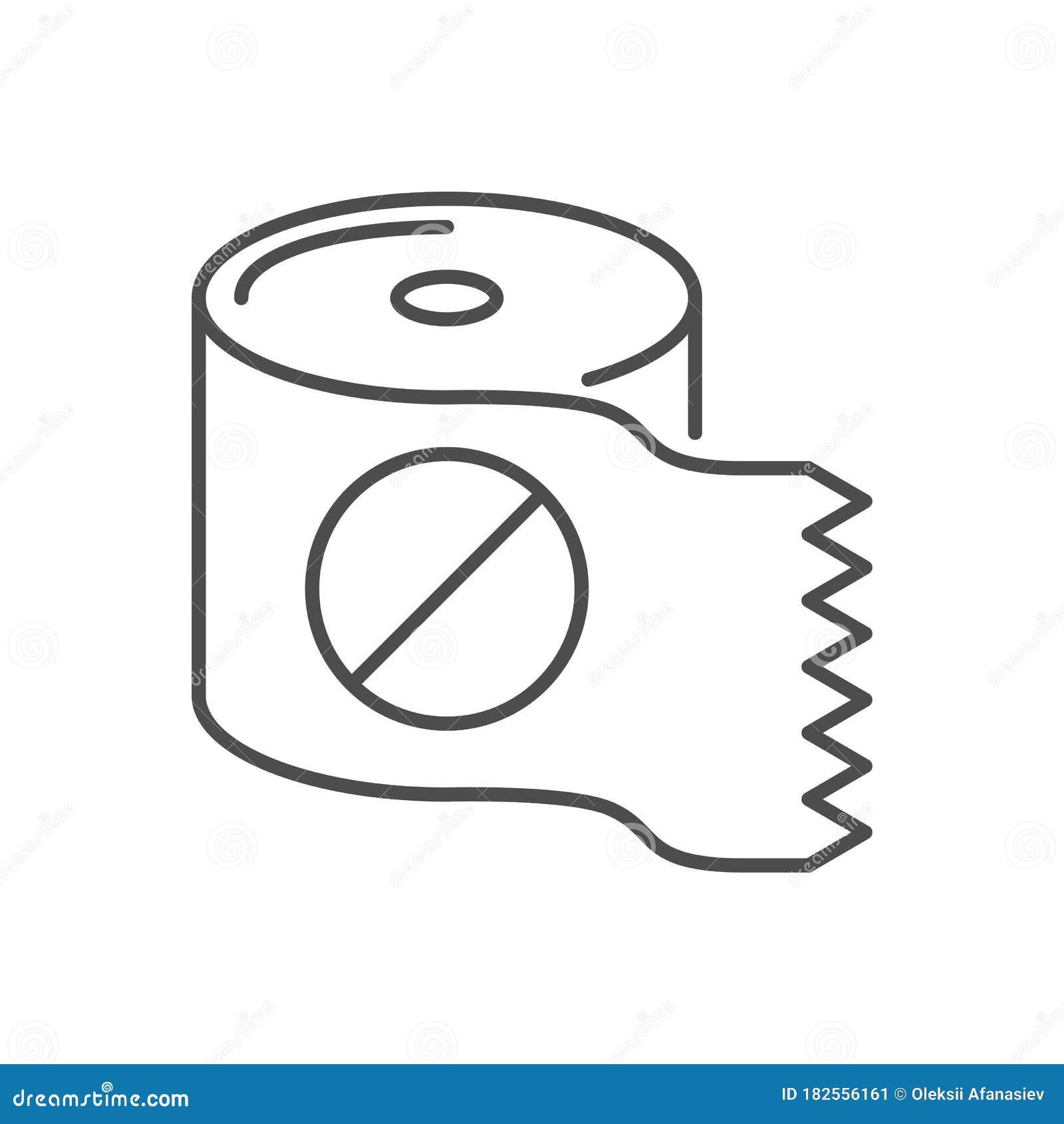 toilet paper related  thin line icon.