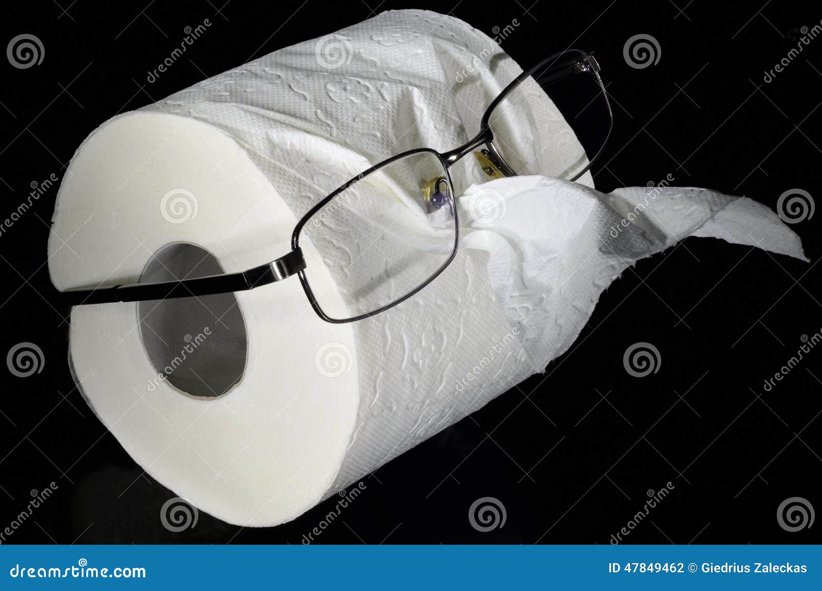 Toilet Paper Roll with Glasses Stock Photo Image of white, toilet