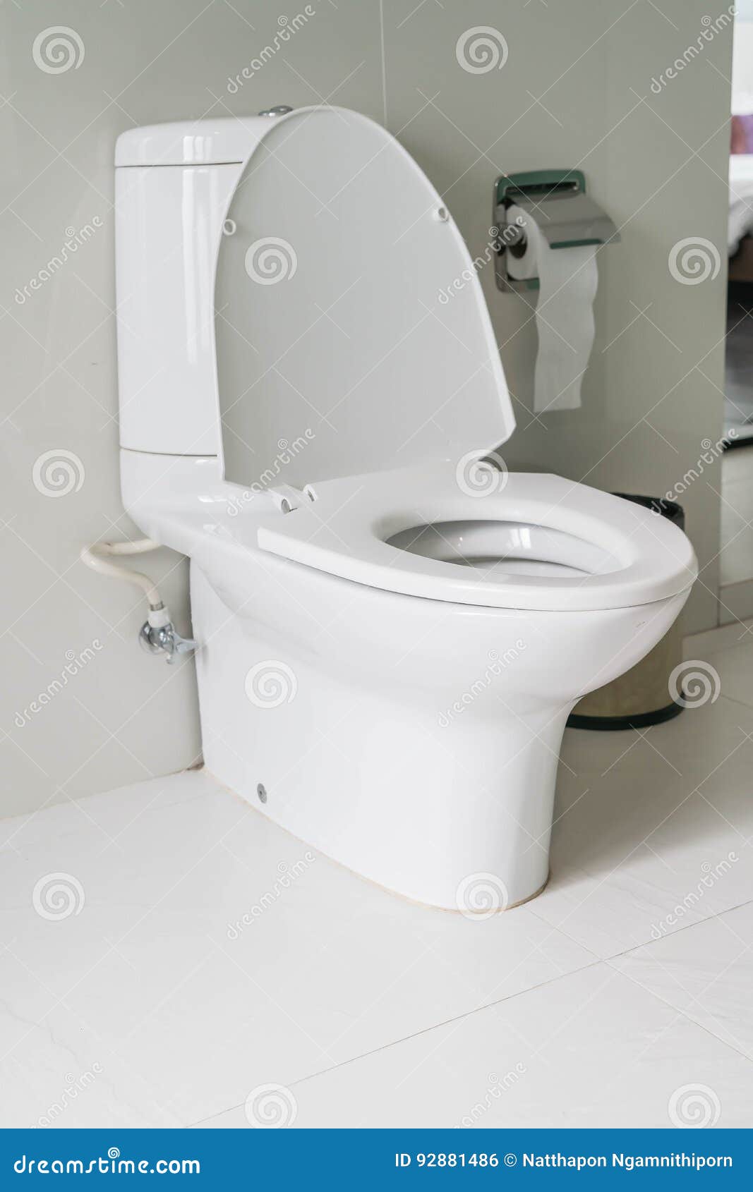 Toilet Seat Decoration In Bathroom Stock Photo - Image of cover