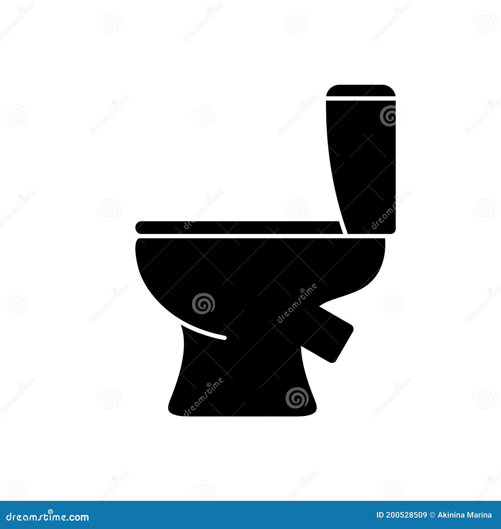 ik ga akkoord met lijden levend Toilet Silhouette. Outline Icon of Ceramic Sanitary Ware for Bathroom.  Black Simple Illustration Stock Vector - Illustration of vector, drawing:  200528509