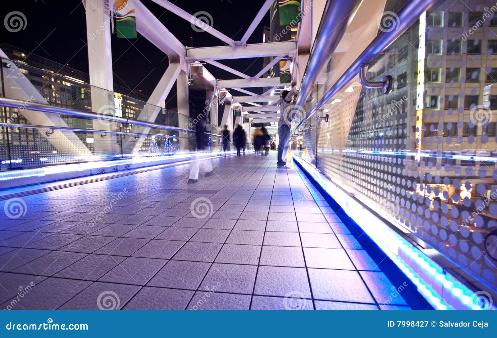 tokyo city illuminated bridge