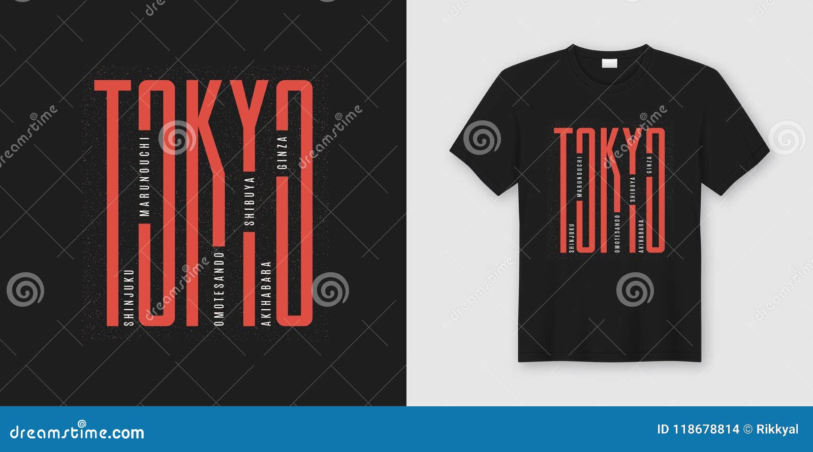 tokyo city stylish t-shirt and apparel , typography, print