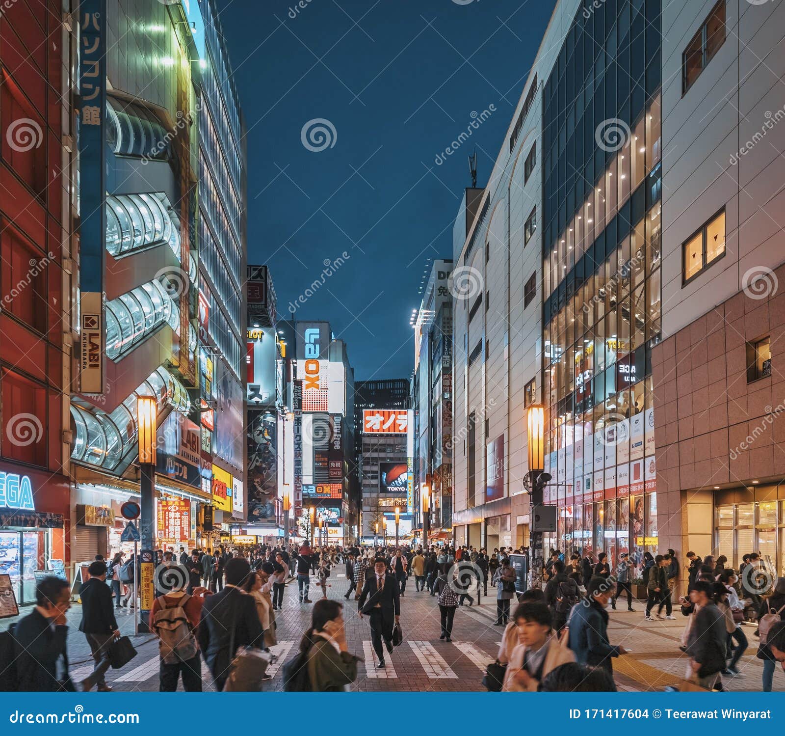 TOKYO, JAPAN - APR 16, 2019 : Akihabara Tokyo Japan Electronics Town Famous  for Games Anime Manga Technology Shop Editorial Stock Image - Image of  city, night: 171417604