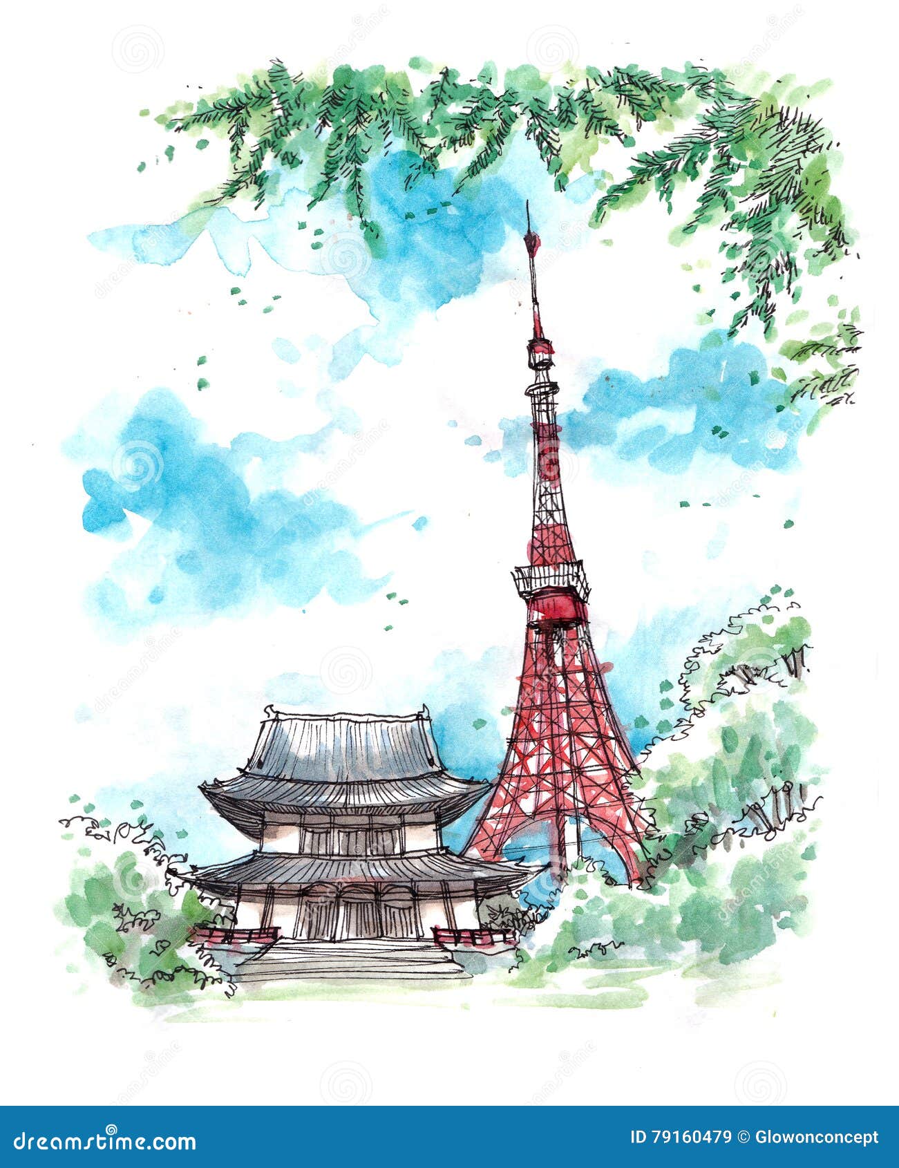 How to draw Tokyo Tower emoji step by step for beginners  YouTube