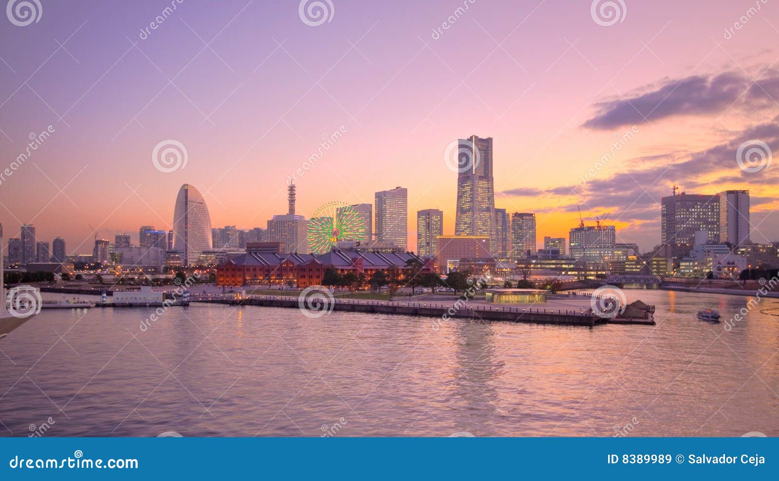 tokyo japan yokohama harbor skyline