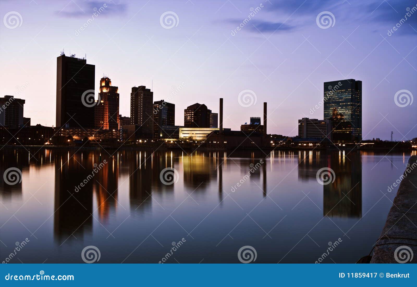 Toledo Ohio Waterfront Downtown City Skyline Maumee River RoyaltyFree