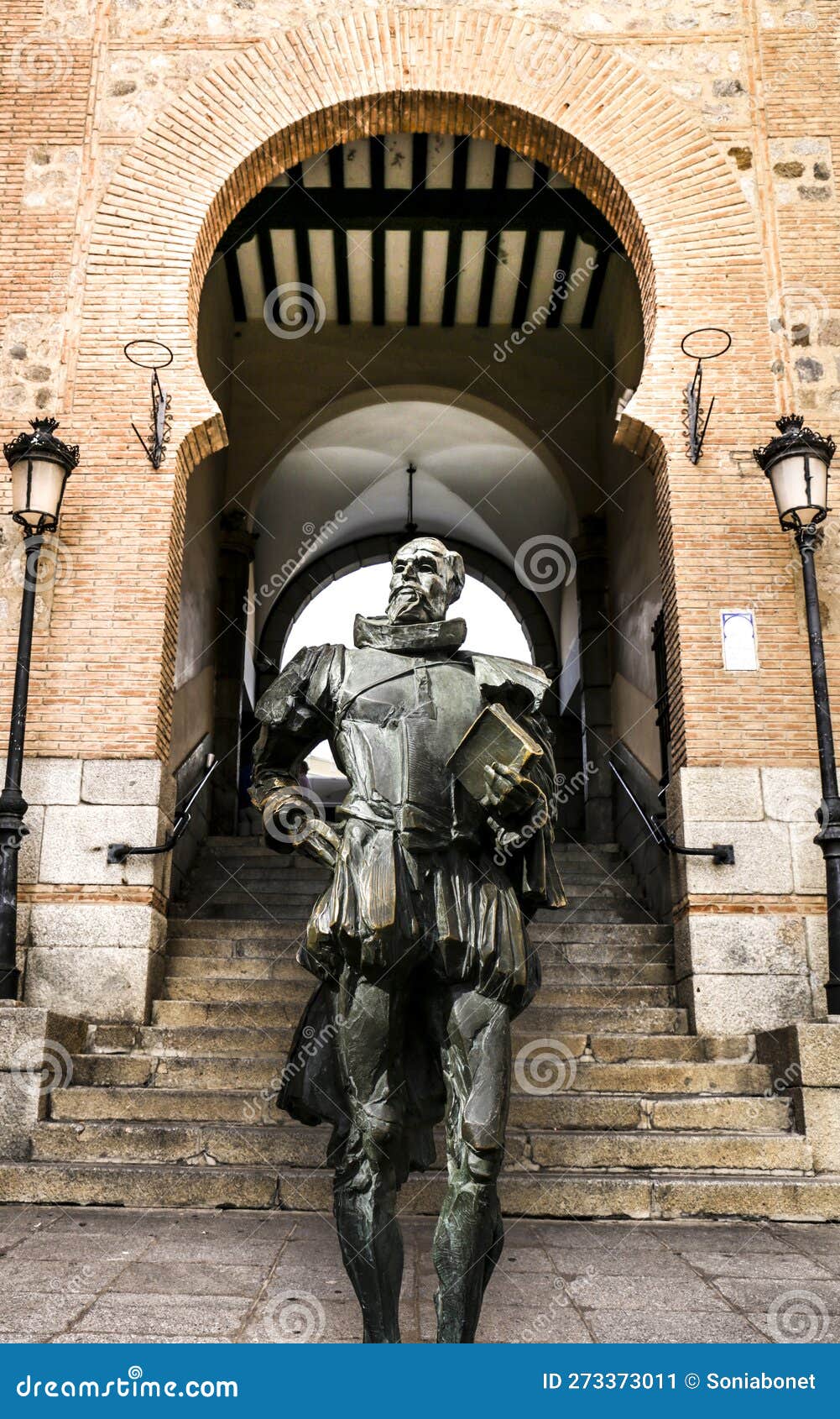 Bronze Statue of Miguel De Cervantes in Toledo Editorial Photo Image
