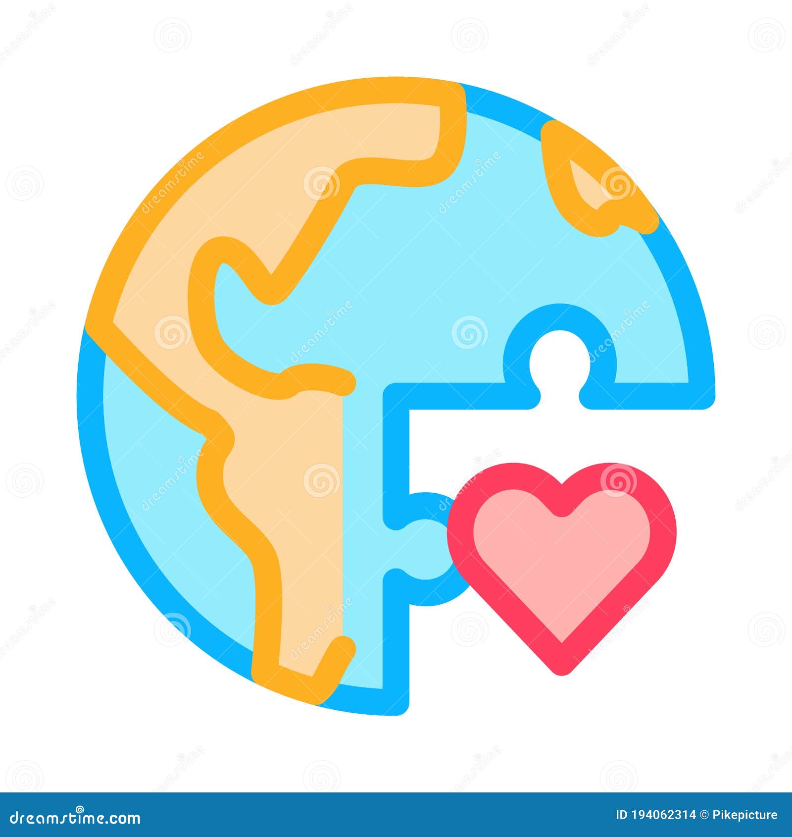 Tolerance Piece Of World Icon Vector Outline Illustration Stock Vector