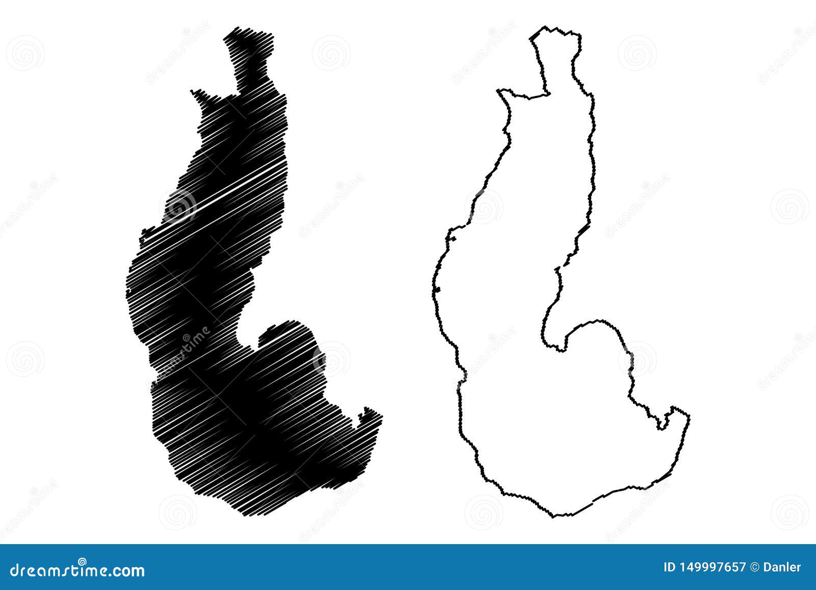 toliara province provinces of madagascar, republic of madagascar map  , scribble sketch toliary or tulear map