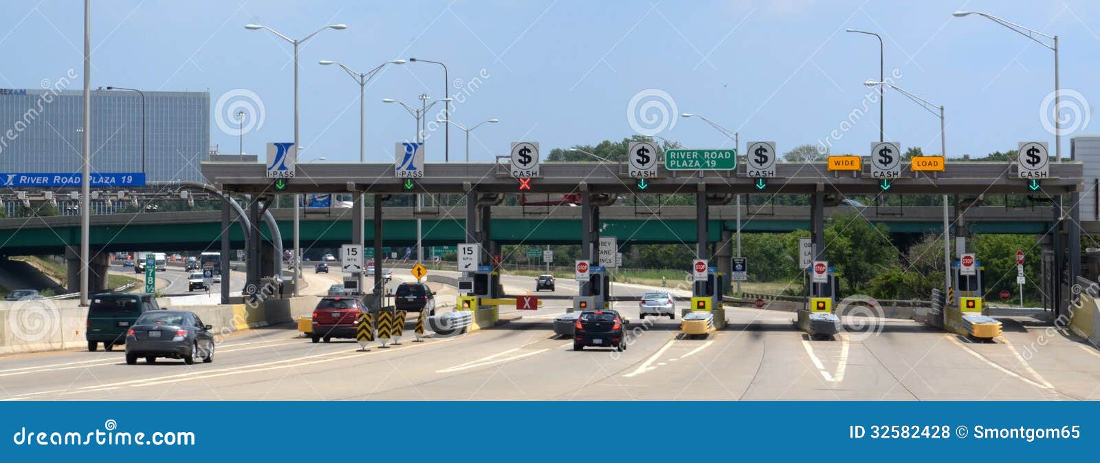 Toll Plaza At River Road, Near Chicago Editorial Stock