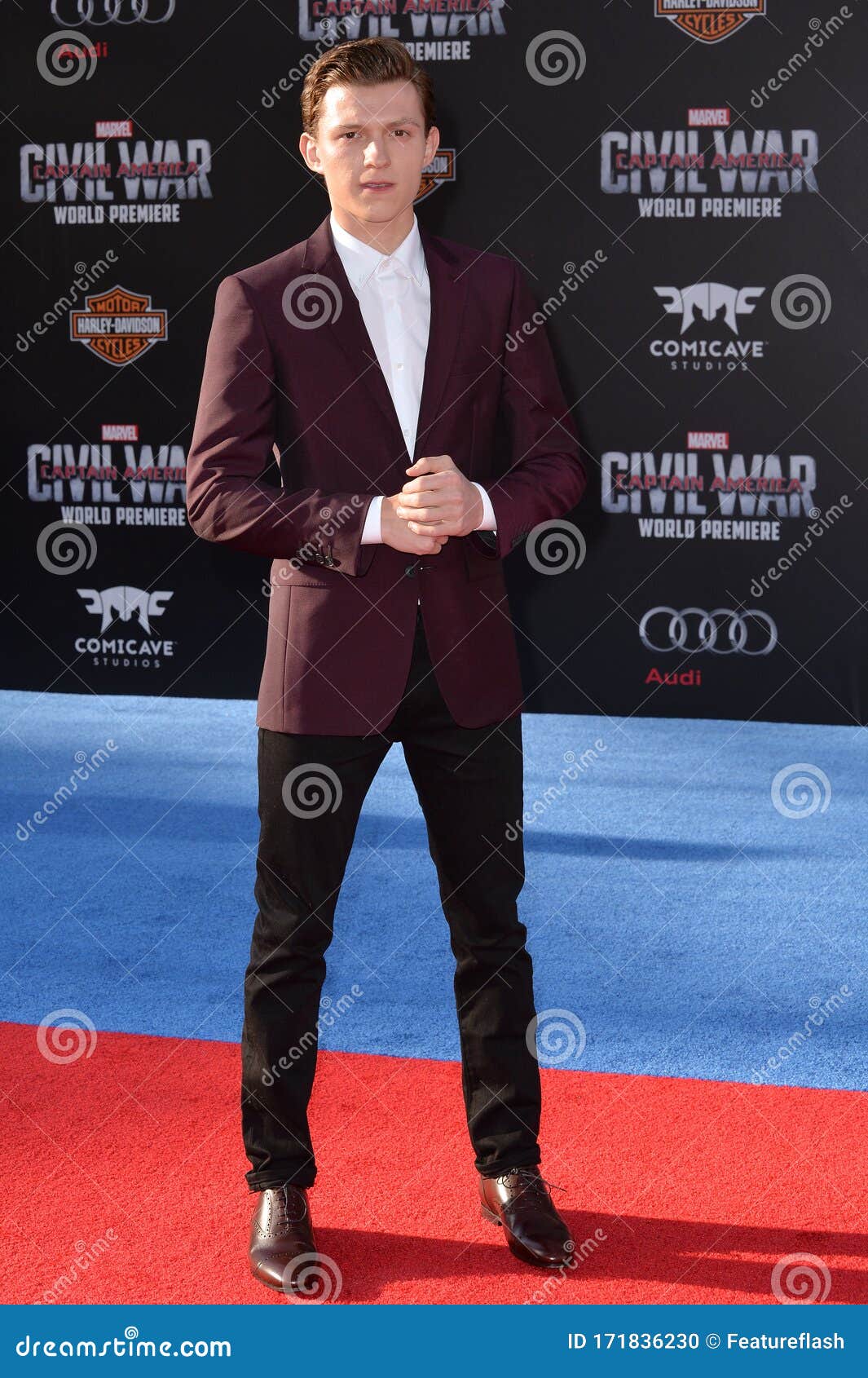 tom holland civil war premiere