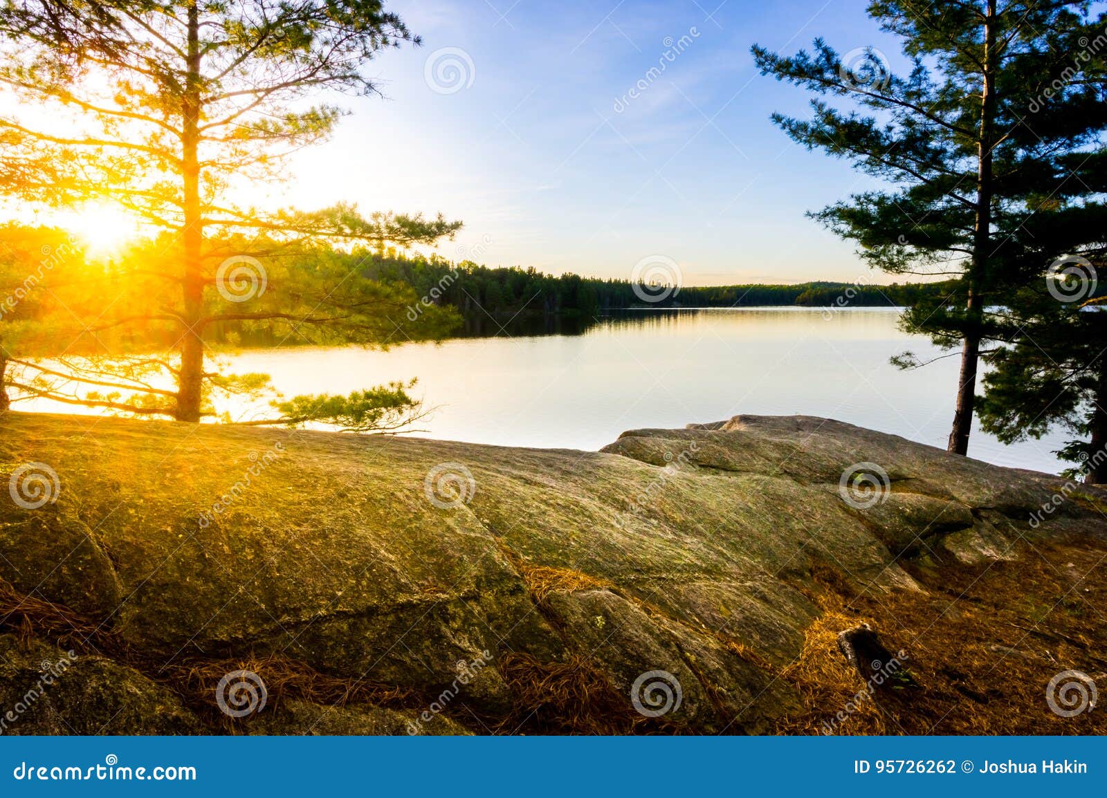 Tom Thomson Lake, Parco Provinciale Del Algonquin Fotografia Stock