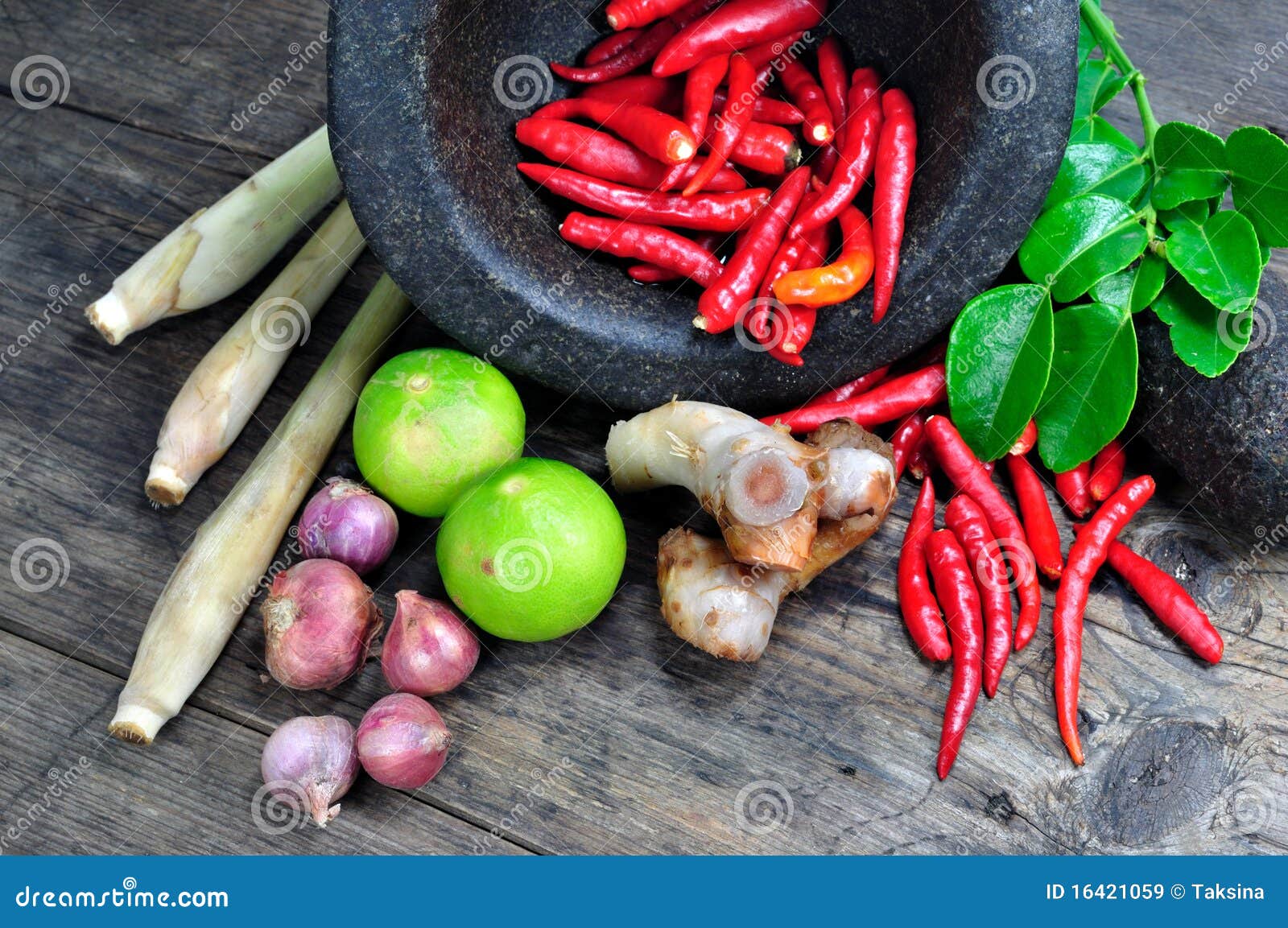 Tom yum herbal ingredients stock image. Image of favorite 16421059