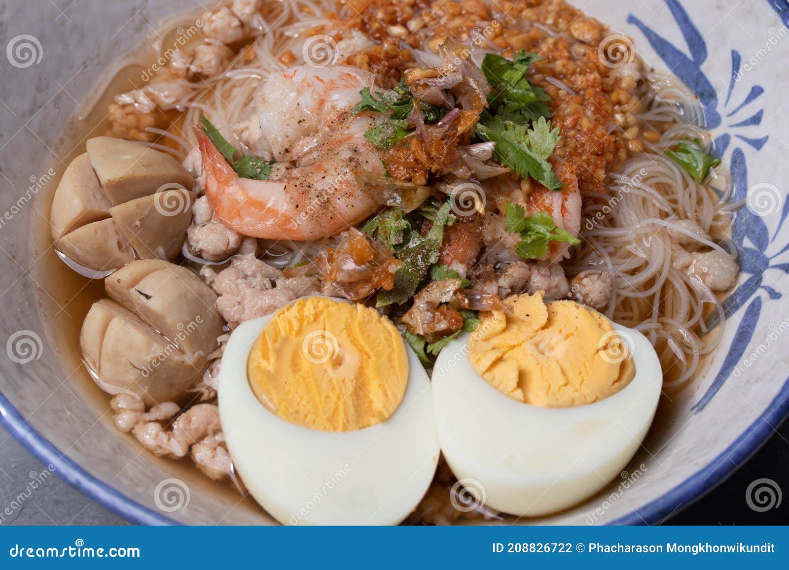 Tom Yum Noodles with Shrimp and Egg Stock Photo Image of liquid, lime 208826722