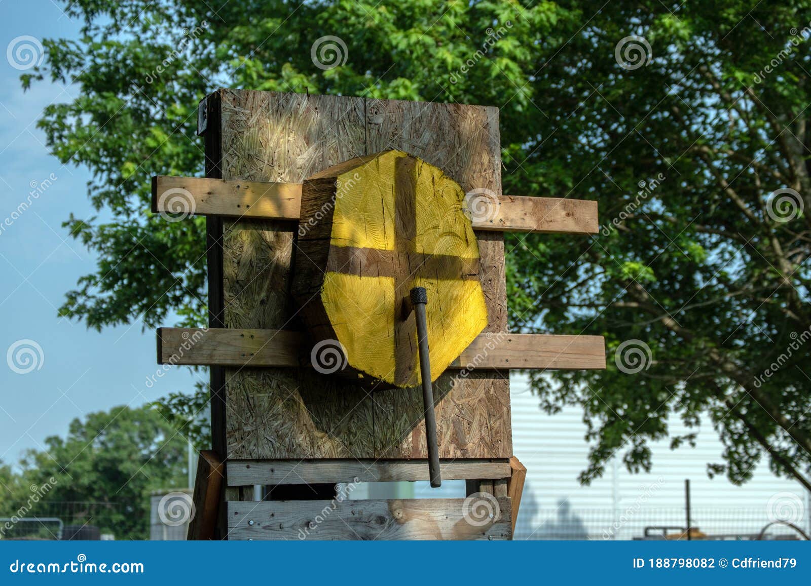Backyard Throwing Competition in Missouri. Stock Photo Image of