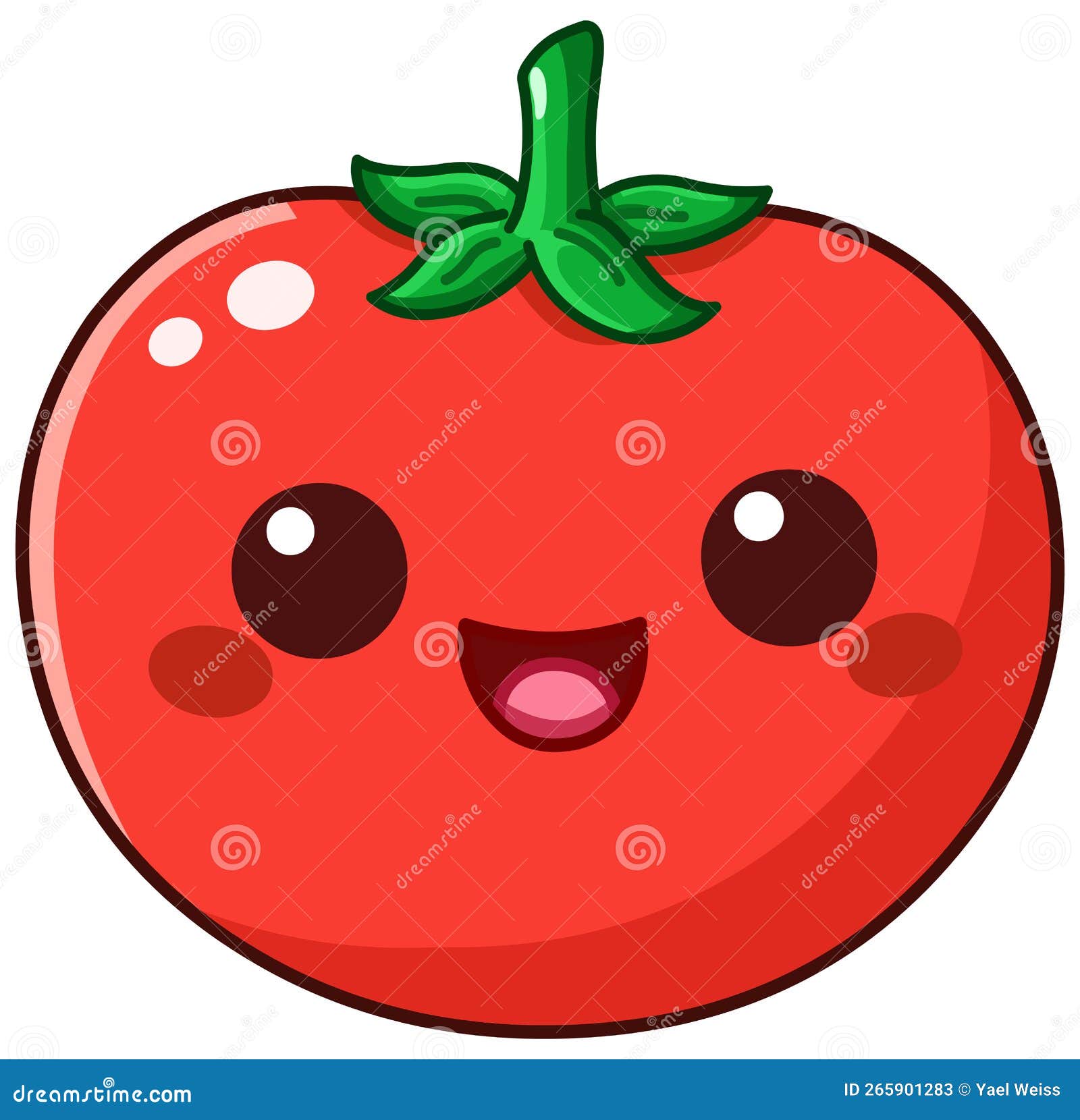 Linda pessoa Kawaii Red Tomate · Creative Fabrica