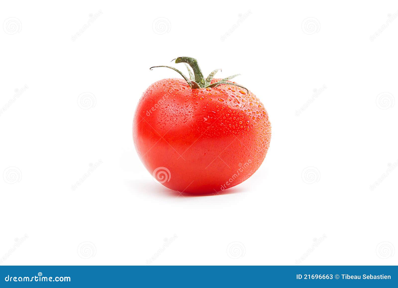 Tomate vermelho em um fundo branco