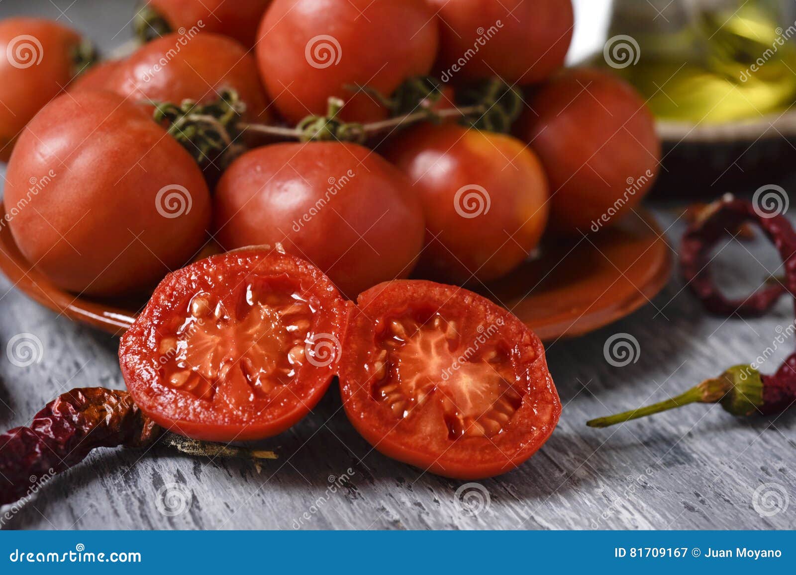 Tomates De Colgar, a Typical Spanish Species of Tomatoes Stock Image