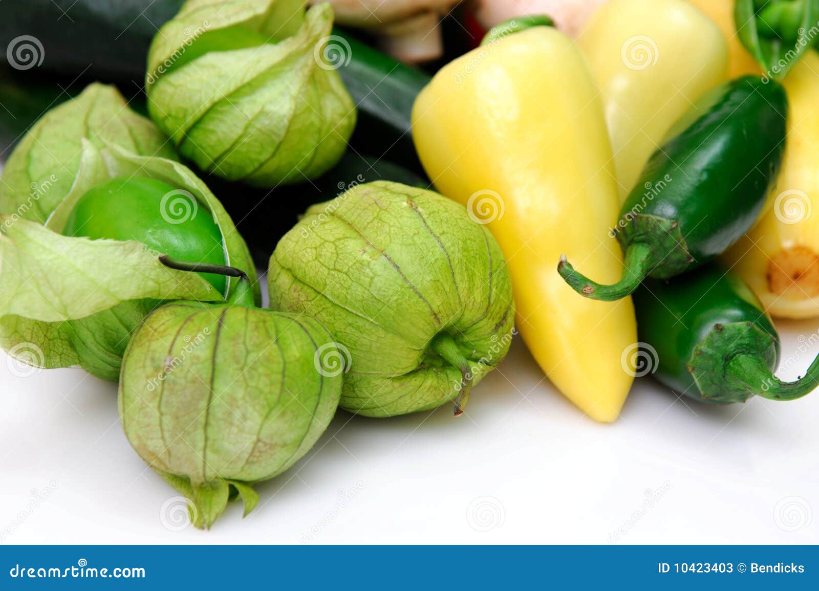 Tomatillo and Chili Peppers Stock Image Image of vegetables, chili