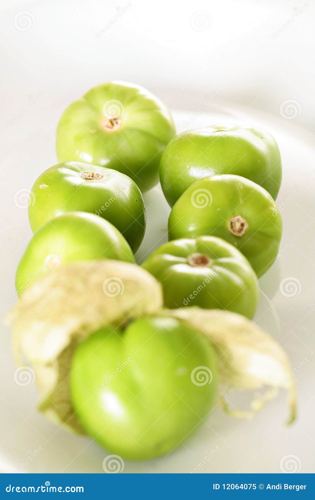 Tomatillos on White Vertical Upclose Stock Image Image of edible