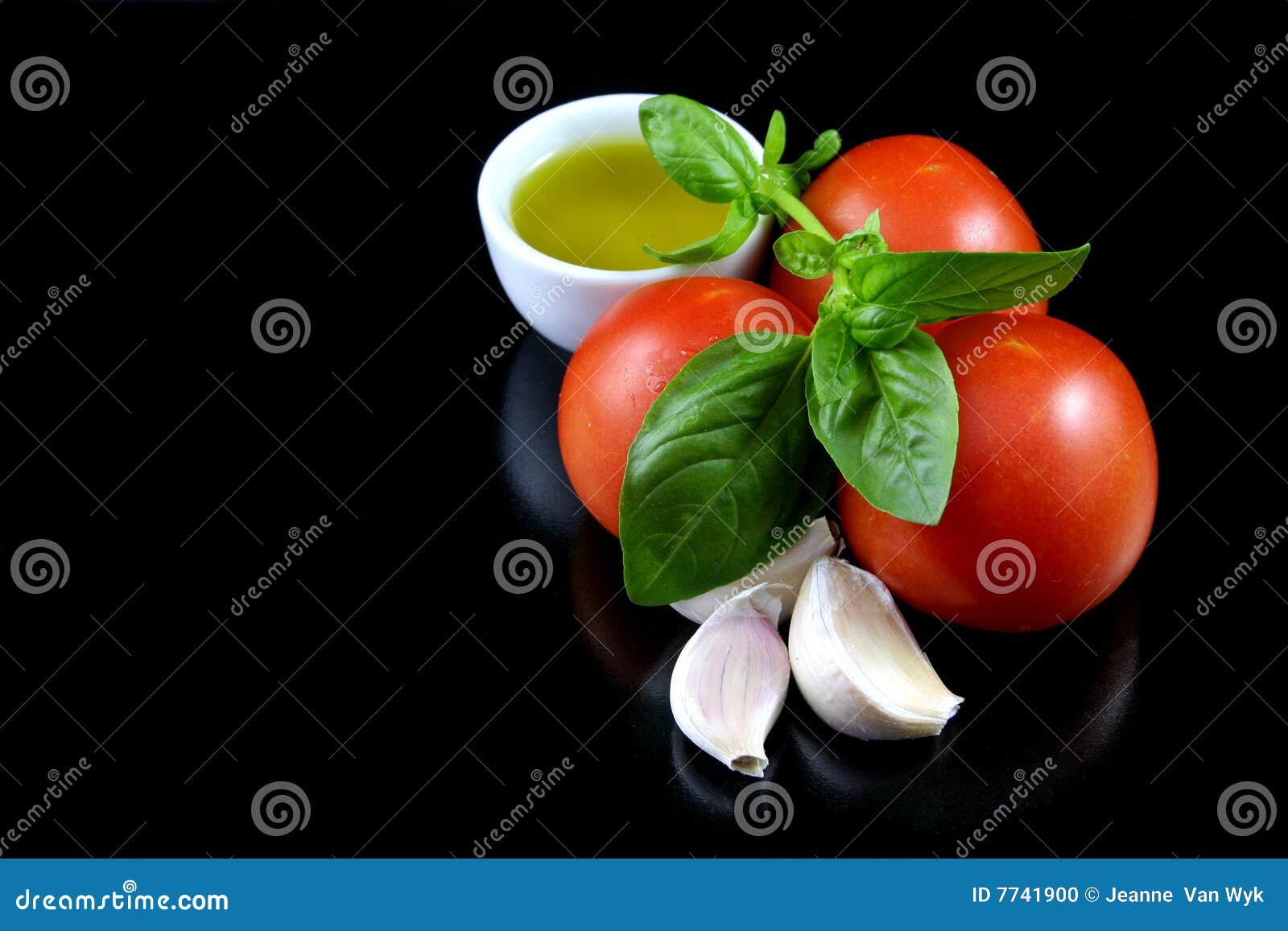 Tomato, Basil, Garlic, Olive Oil 2 Stock Photo Image of vitamins