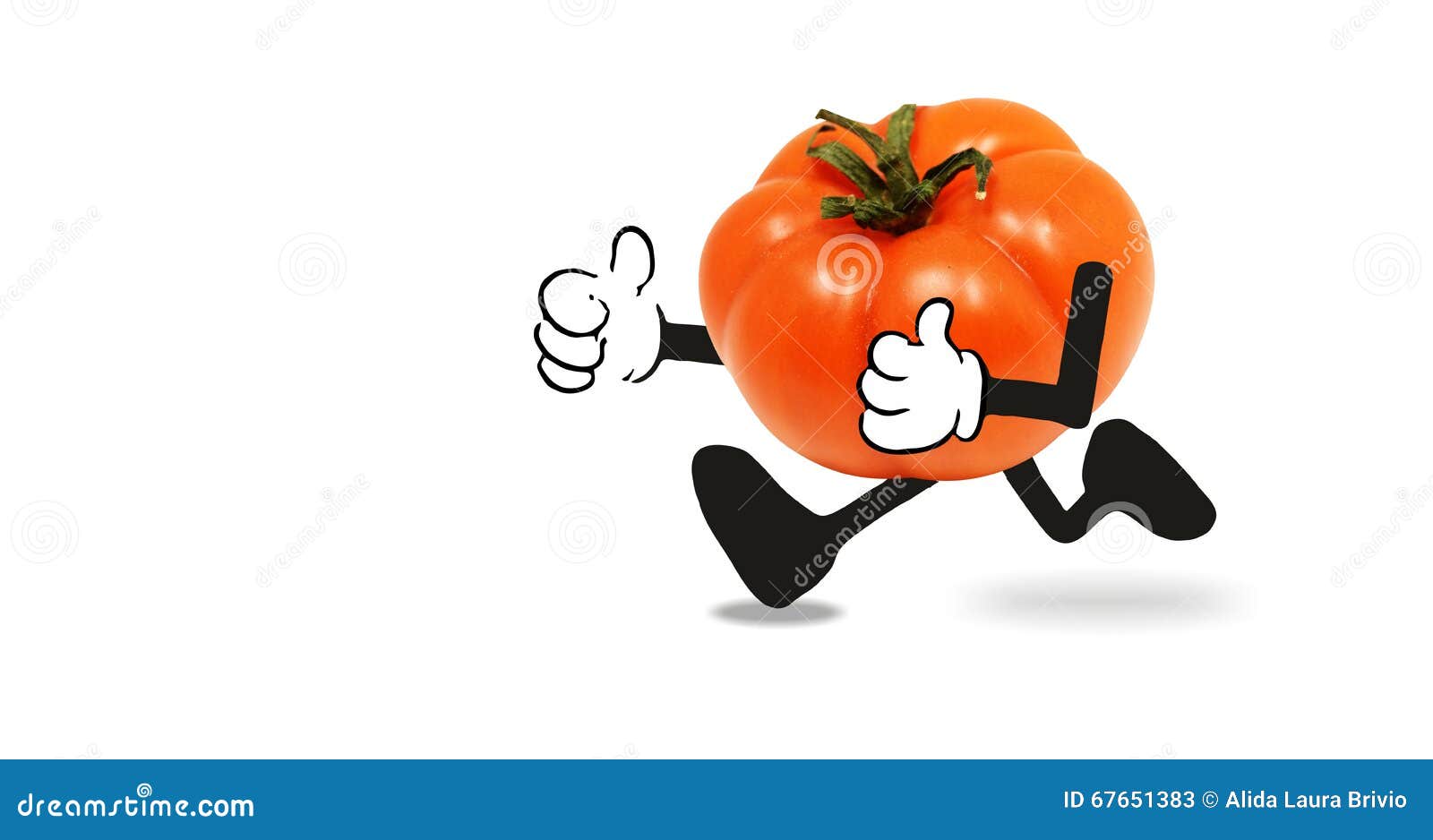 Tomato cartoon that runs stock illustration. Illustration of nose
