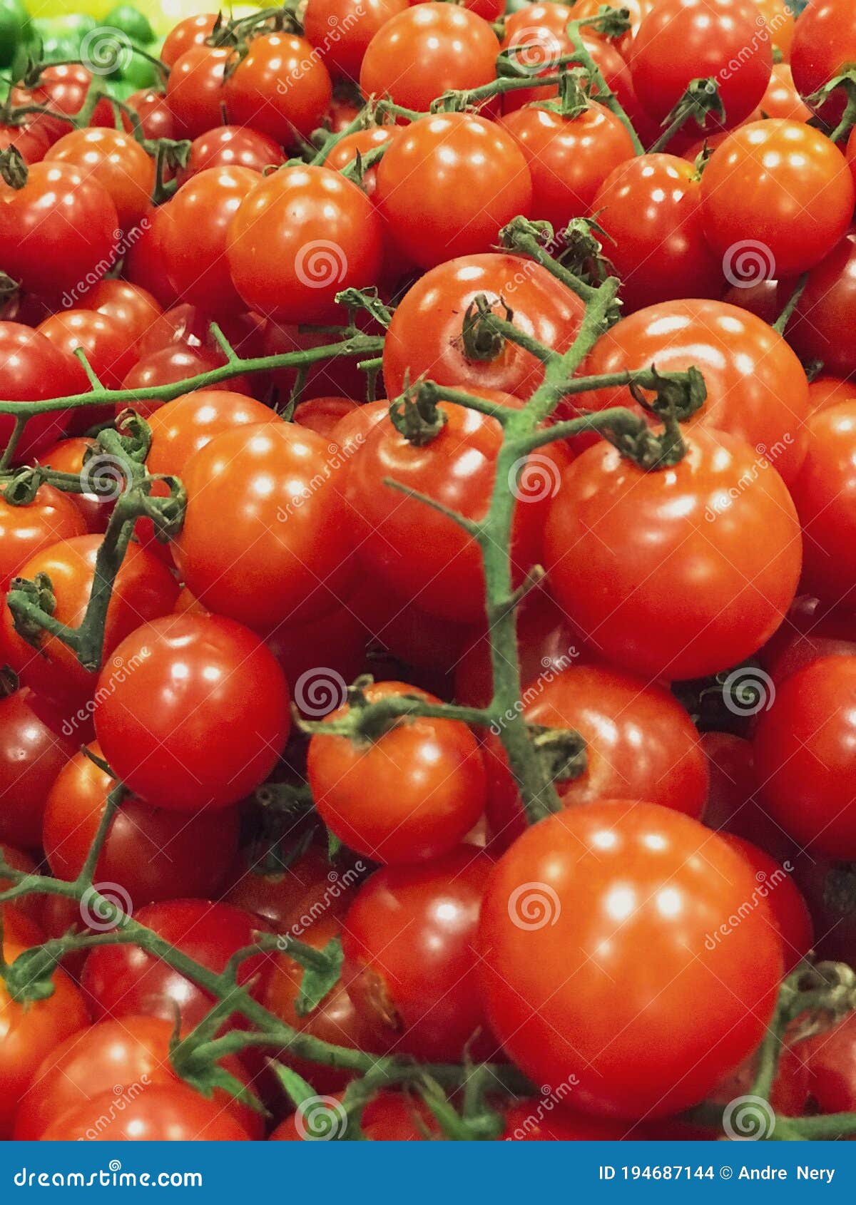 Tomato Cherry at the Grocery Store Stock Photo Image of background